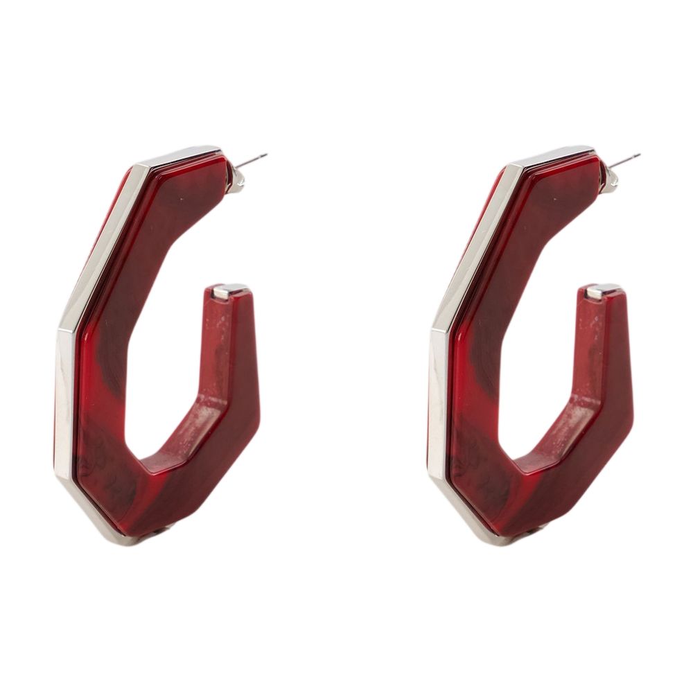 Isabel Marant Large Hoop Earrings — Red, view 2
