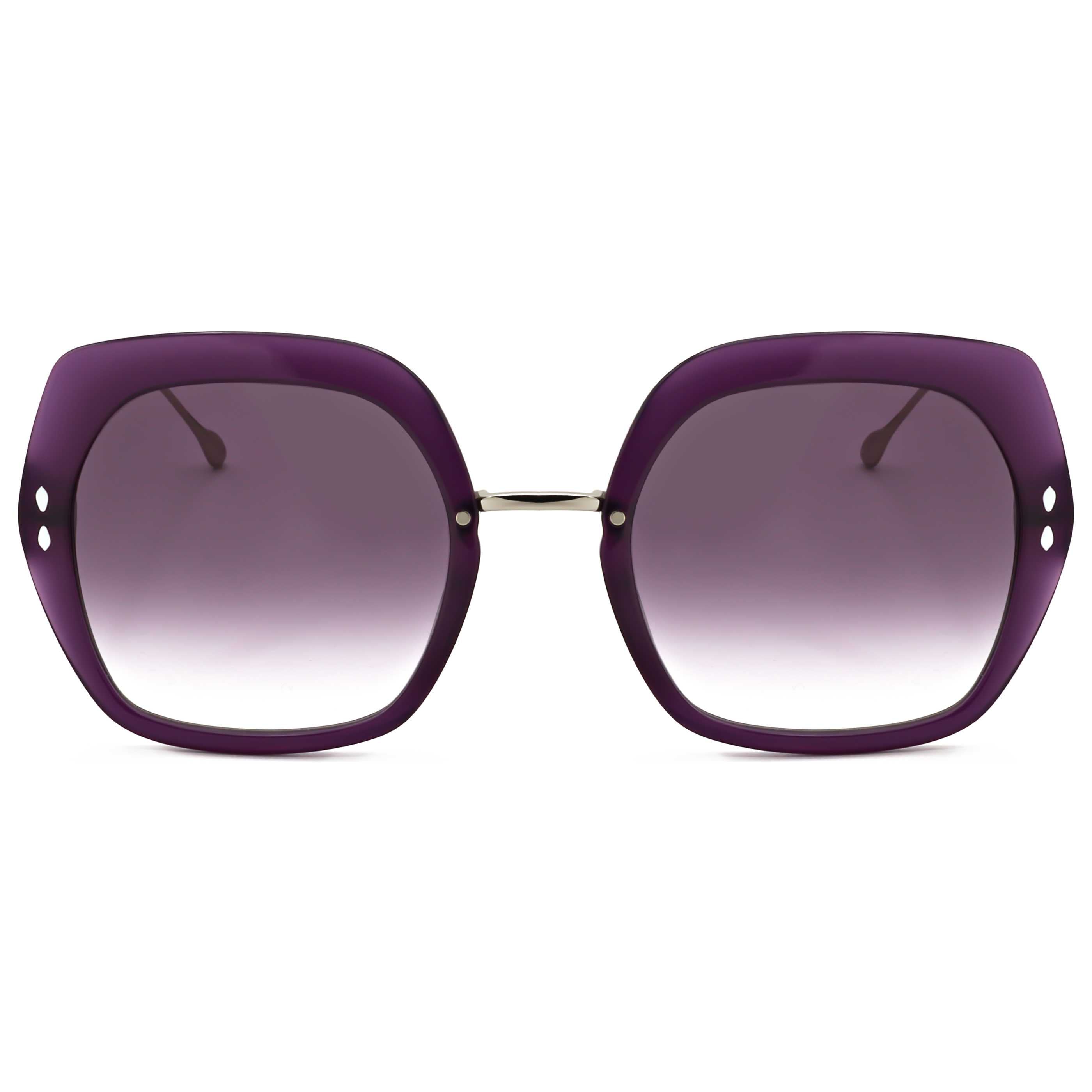 Isabel Marant IM0085S4EN55 Square Acetate Sunglasses — Purple, view 3