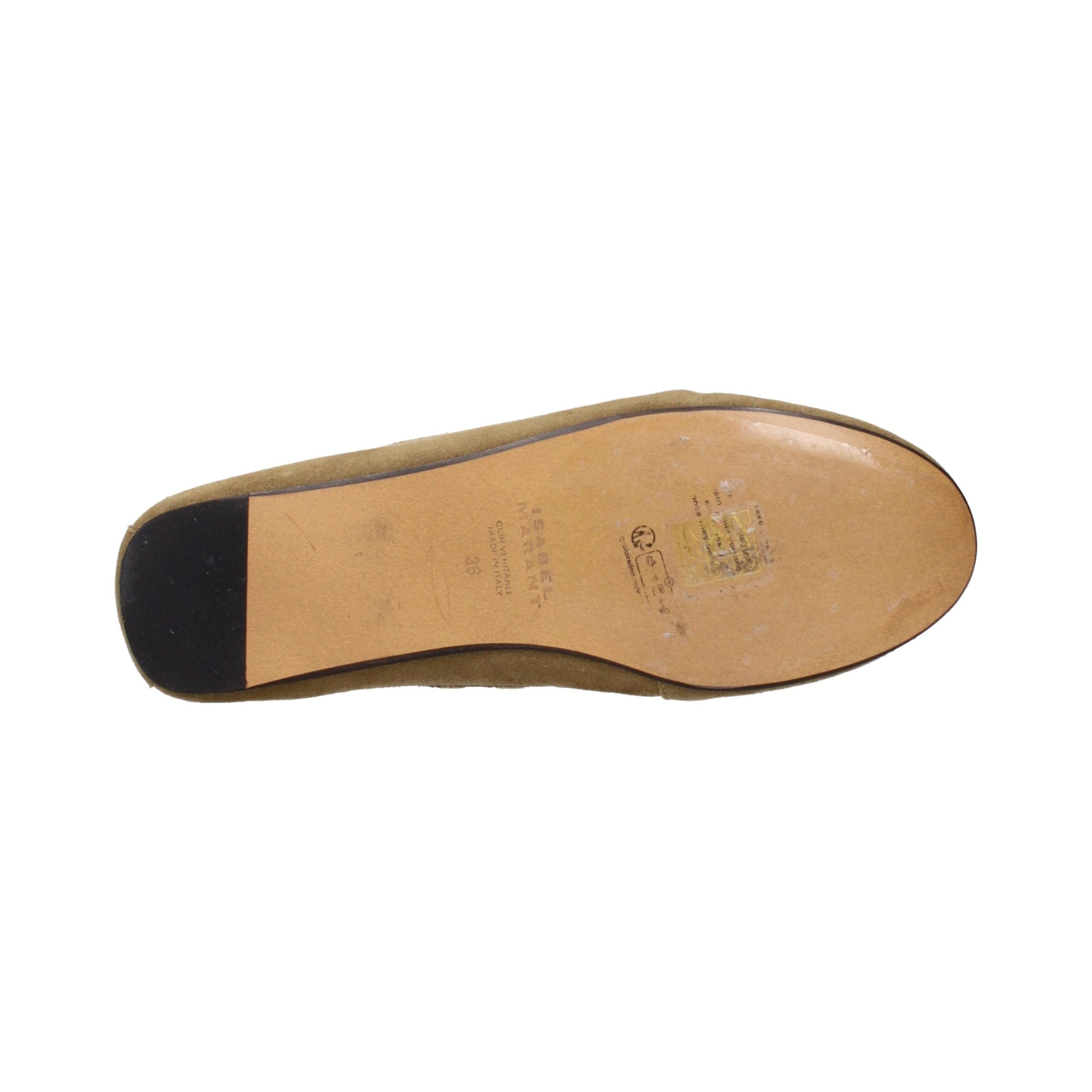 Isabel Marant Stud-Embellished Suede Loafer — Brown, view 5