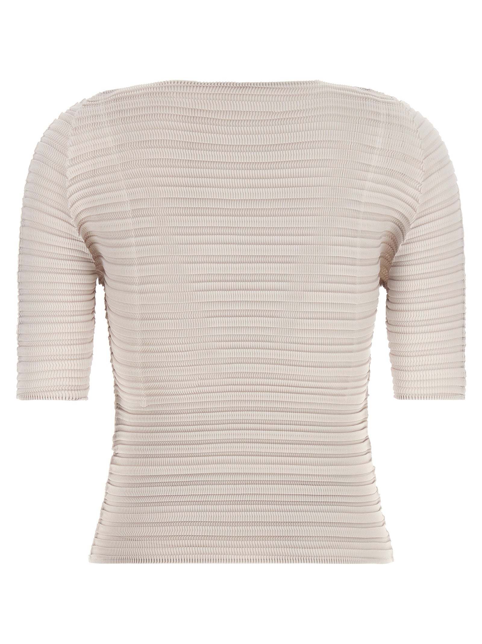 Issey Miyake Jiggly Pleats Blouse — Beige, view 2