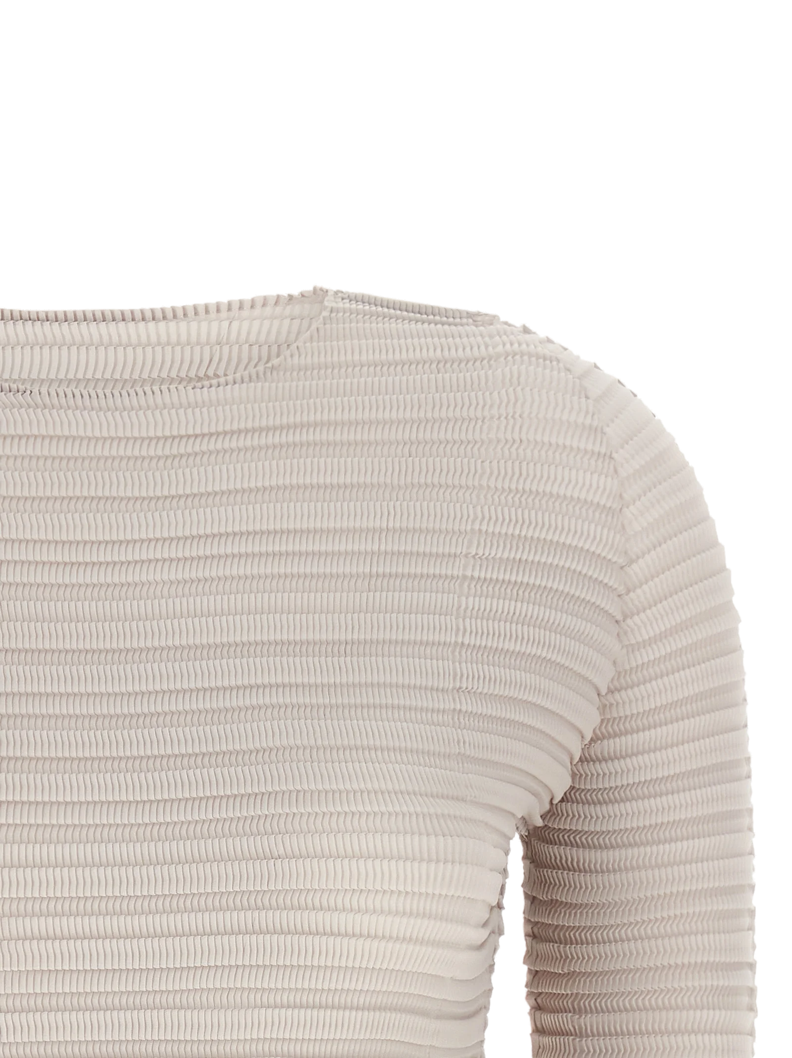 Issey Miyake Jiggly Pleats Blouse — Beige, view 3