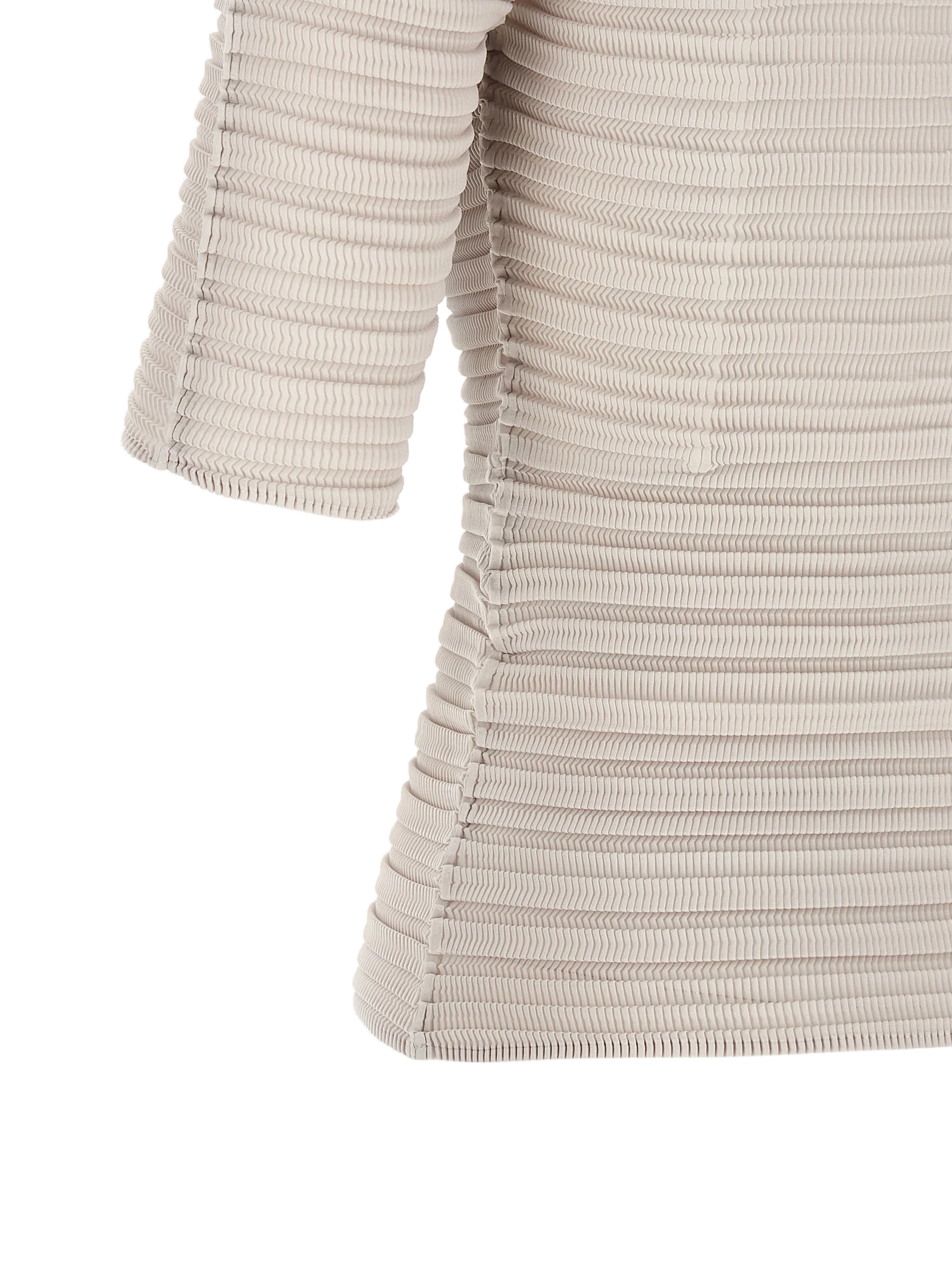 Issey Miyake Jiggly Pleats Blouse — Beige, view 4