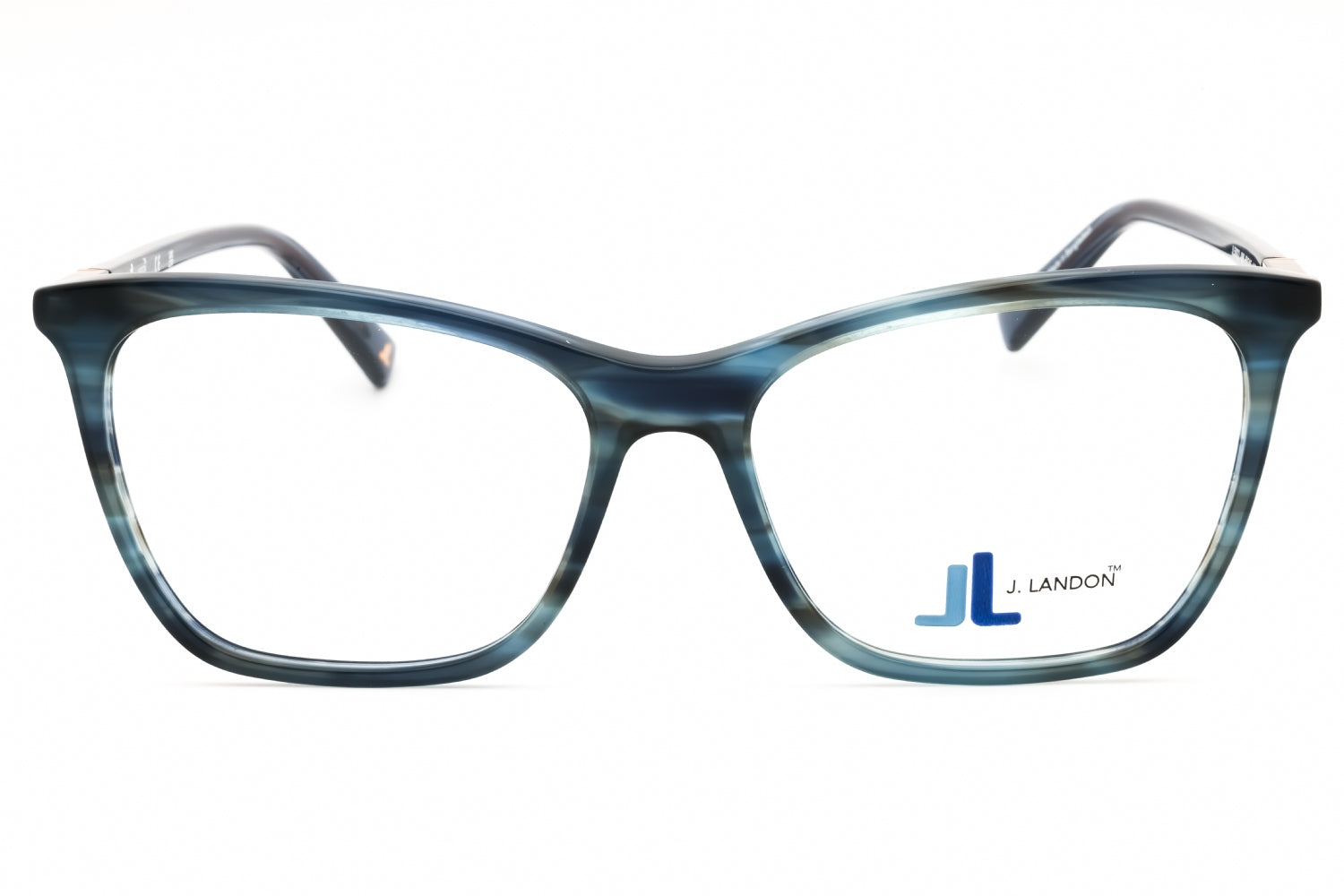J. Landon JL50022 Acetate Rectangular Eyeglasses — Blue, view 2