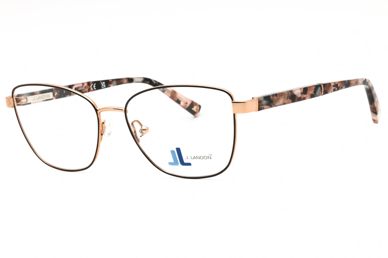 J. Landon JL5008 Cat Eye Metal Eyeglasses — Brown by J. Landon