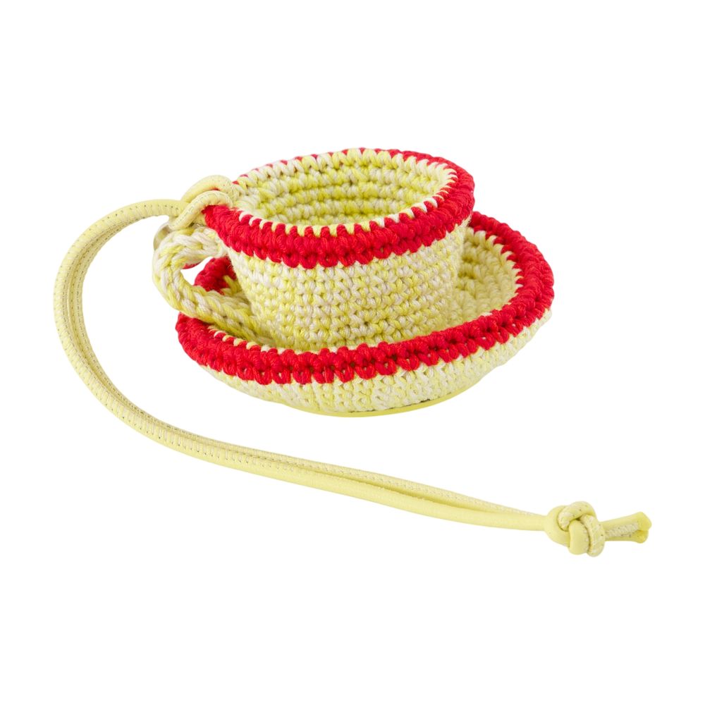 J.W. Anderson Crocheted Colorblock Cotton Hair Band — Yellow by JW Anderson