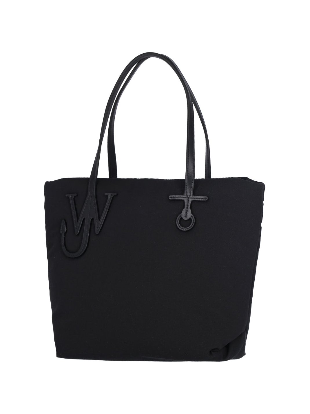 J.W.Anderson Logo-Appliquéd Leather Tote Bag — Black, view 2