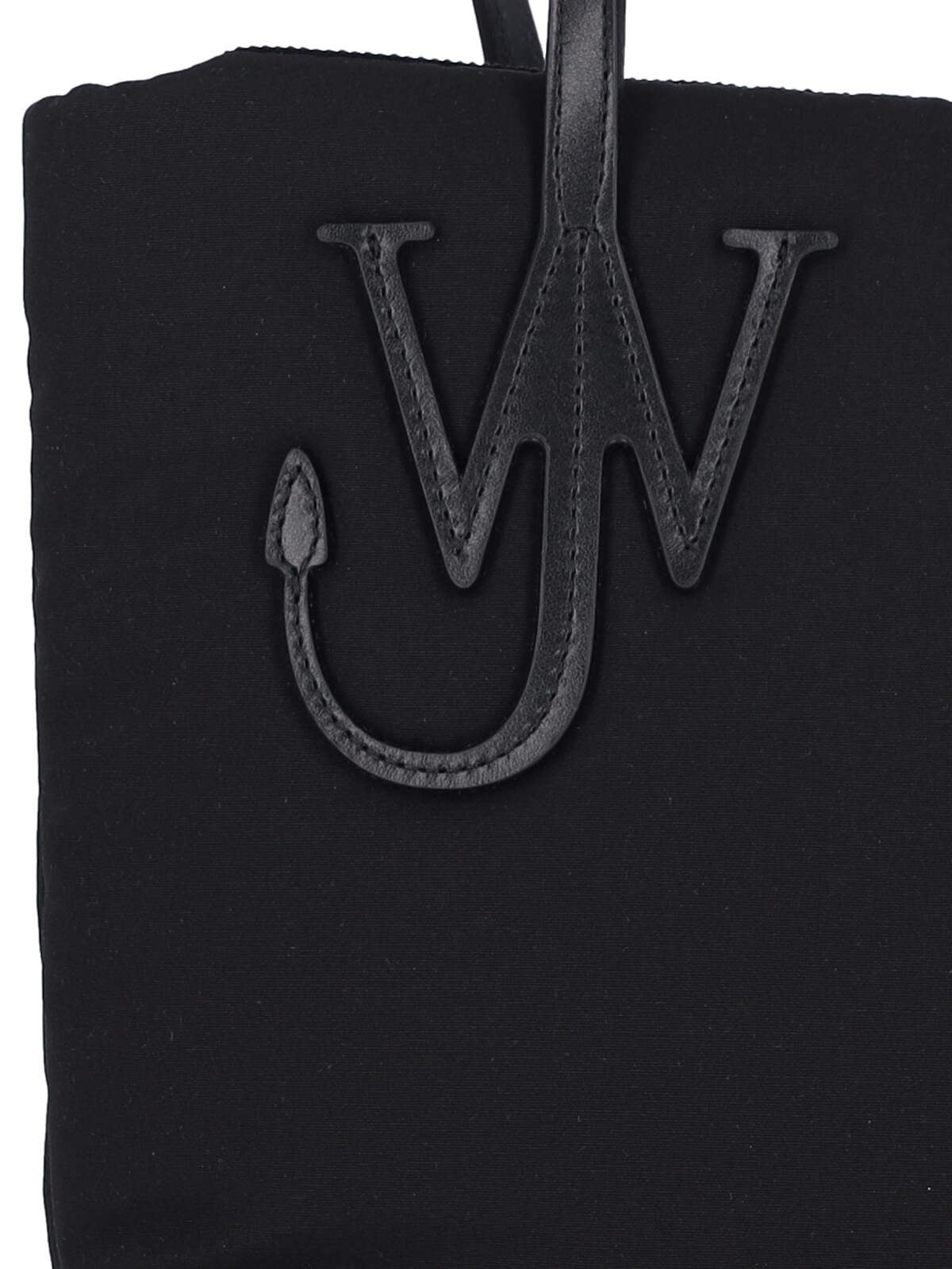 J.W.Anderson Logo-Appliquéd Leather Tote Bag — Black, view 4
