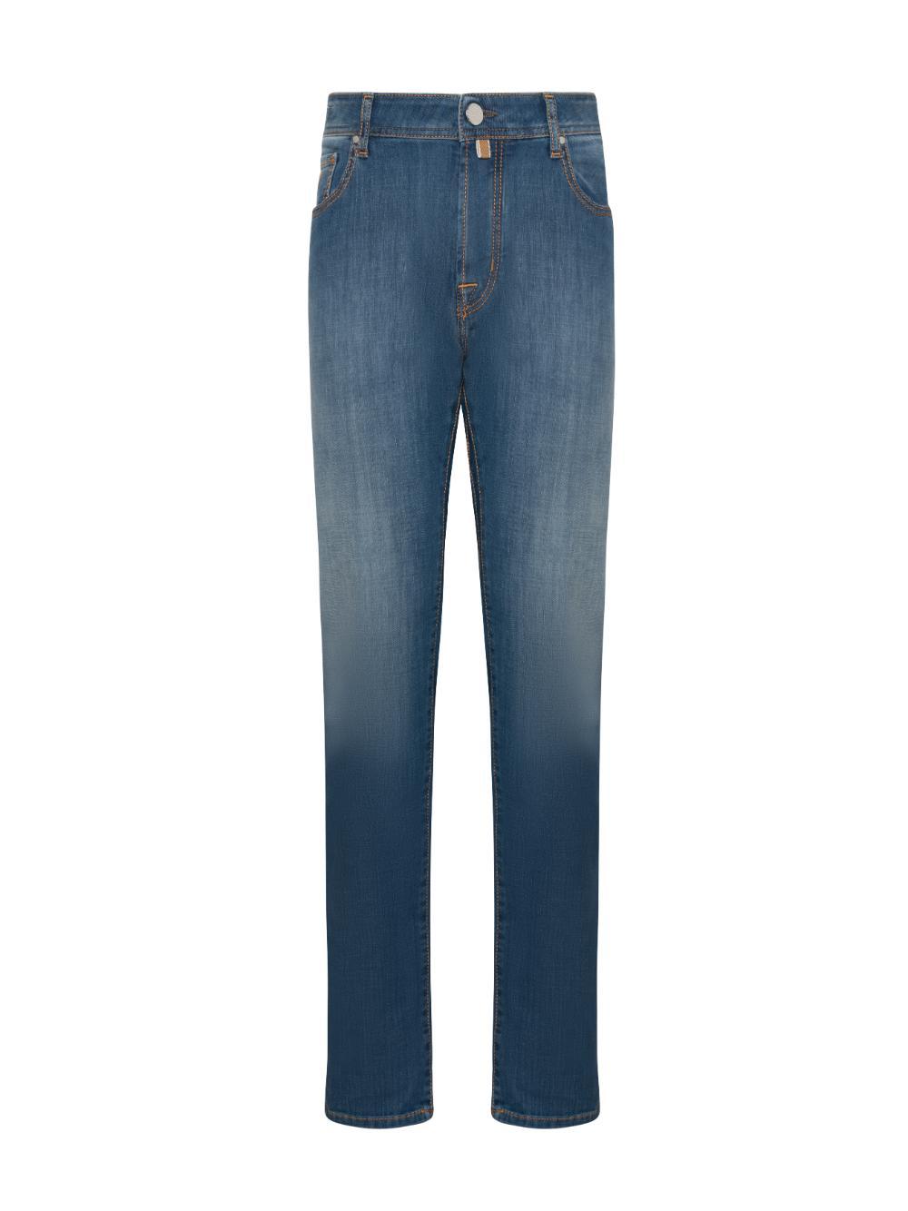 Jacob CohëN Cotton-Blend Jeans — Blue, view 2