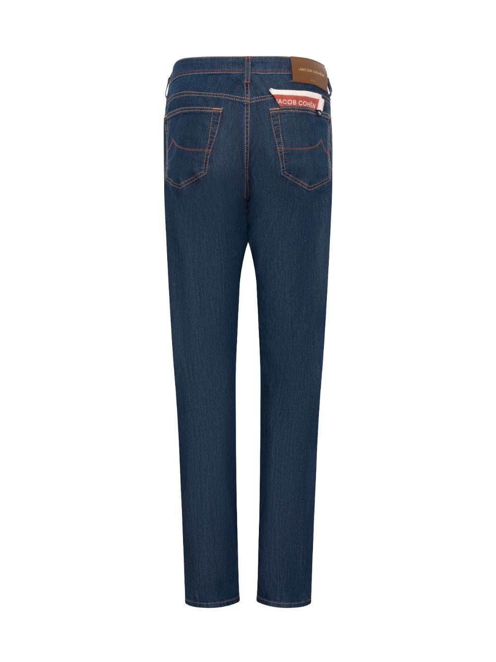Jacob CohëN Straight-Leg Cotton Blend Jeans — Blue, view 3