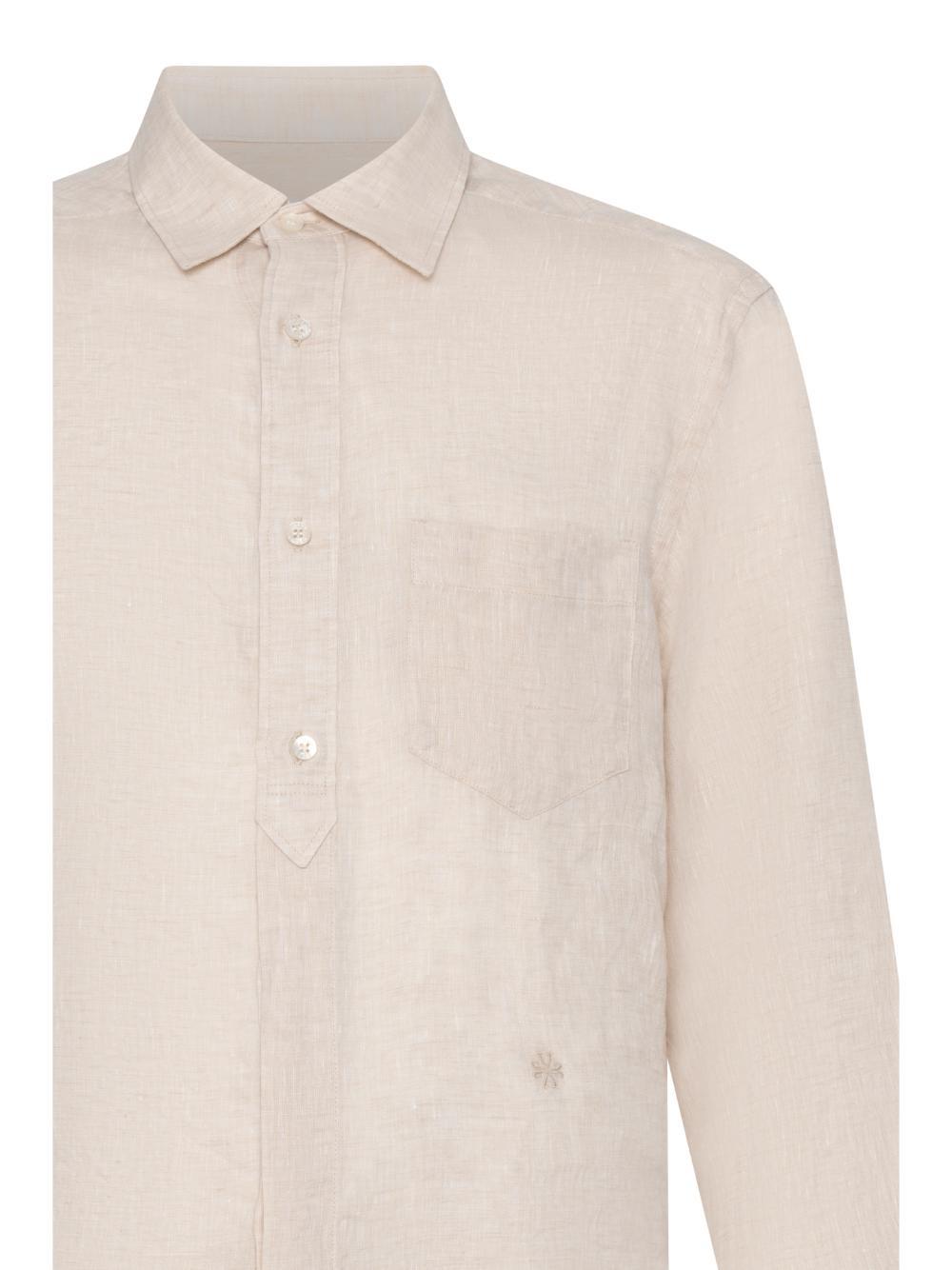 Jacob CohëN Linen Shirt — Beige, view 2