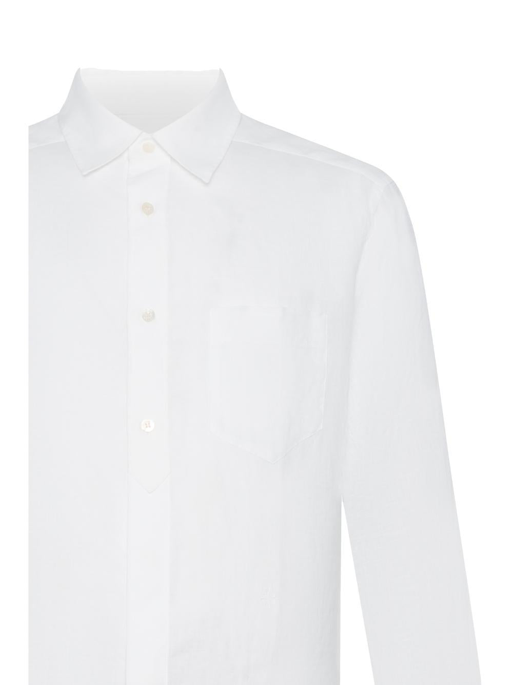 Jacob CohëN Linen Shirt — White, view 2