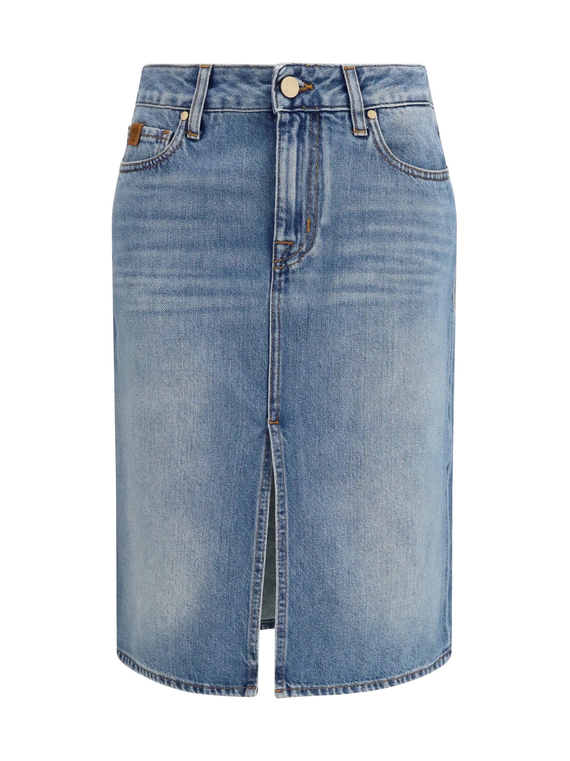 Jacob Cohen Five-Pocket Denim Skirt — Blue by Jacob Cohen
