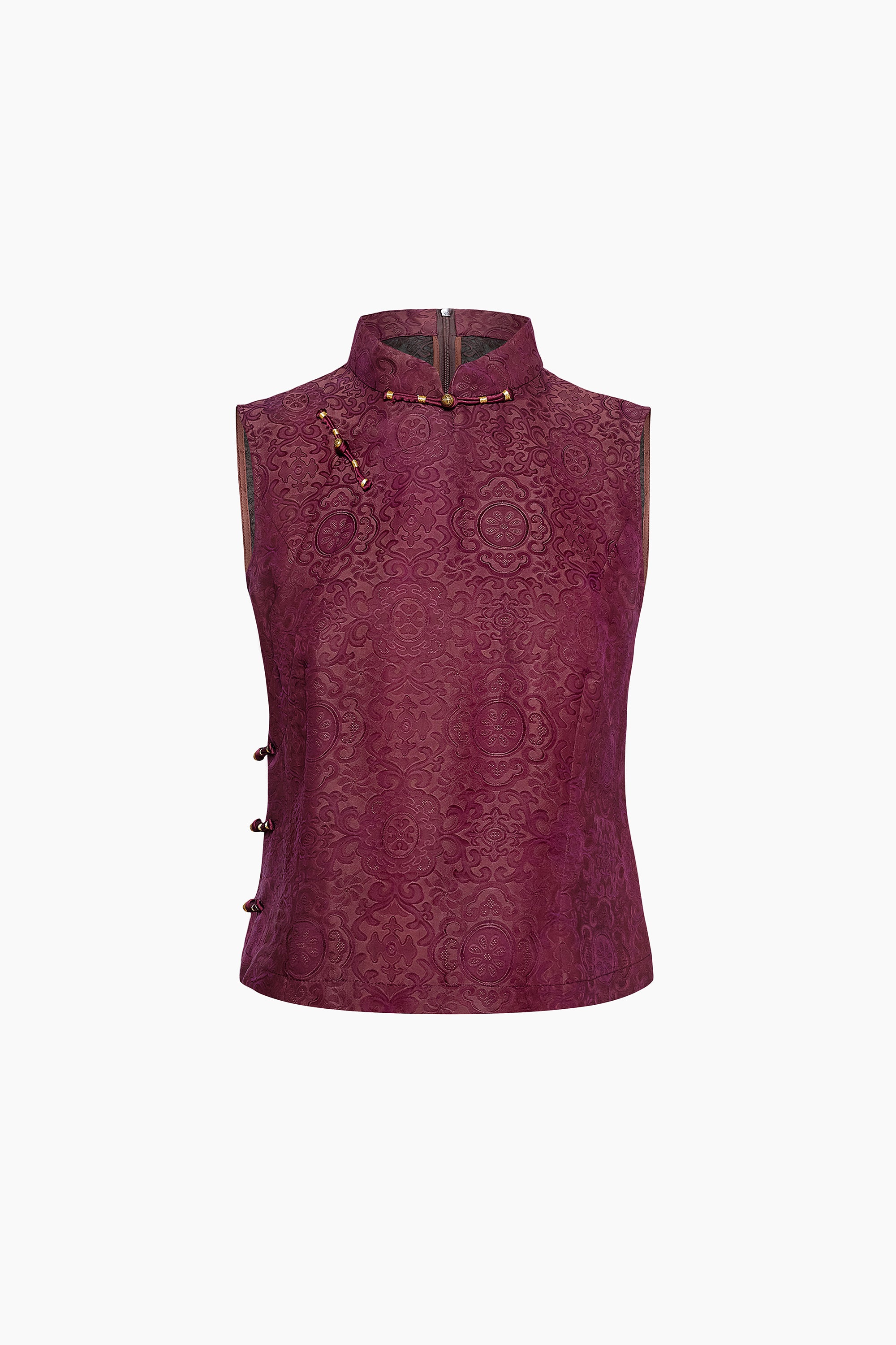 Jacquard Silk Vest by Du & Berry