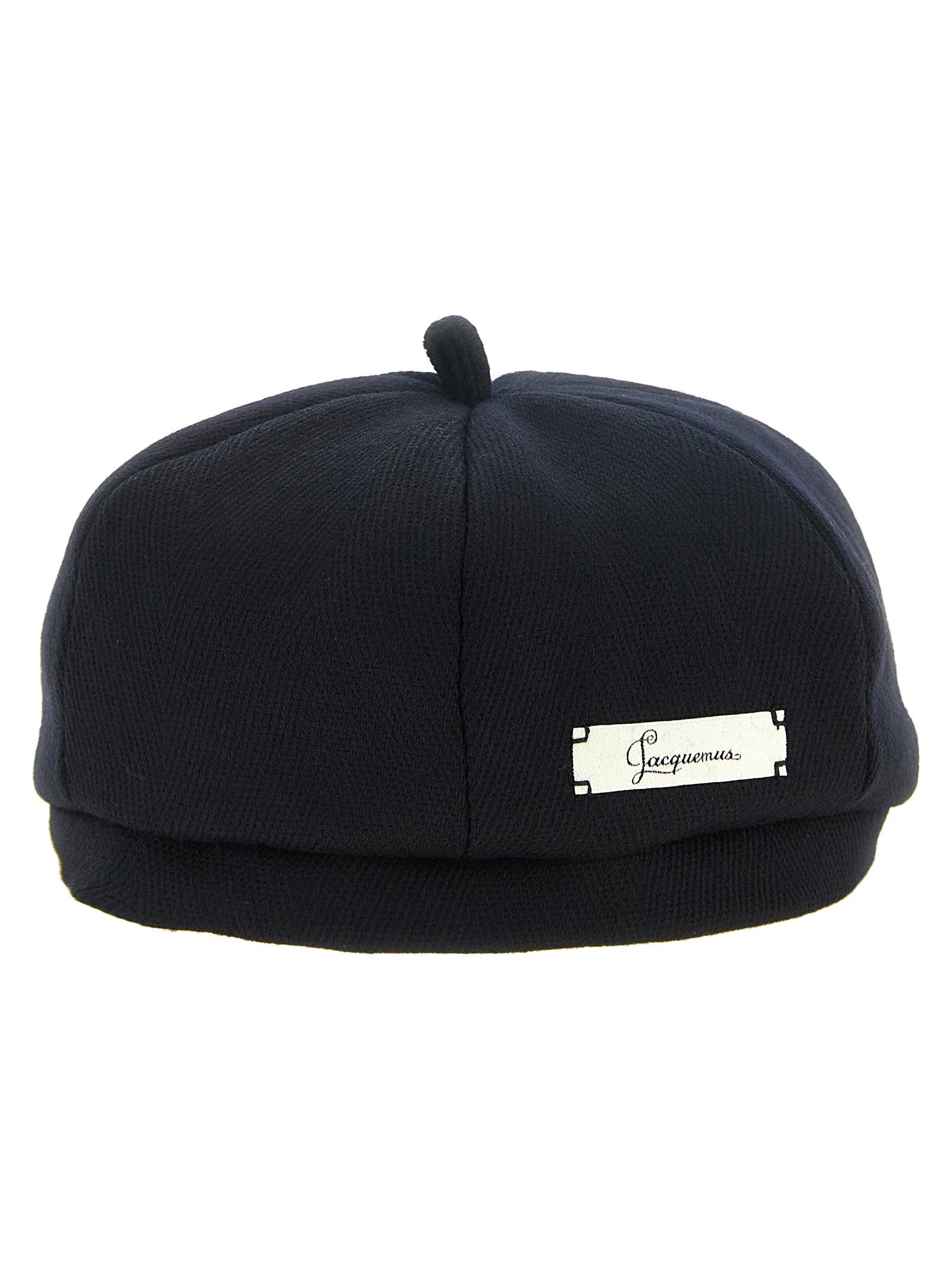 Jacquemus JA344505BM Virgin Wool Beanie — Navy, view 2