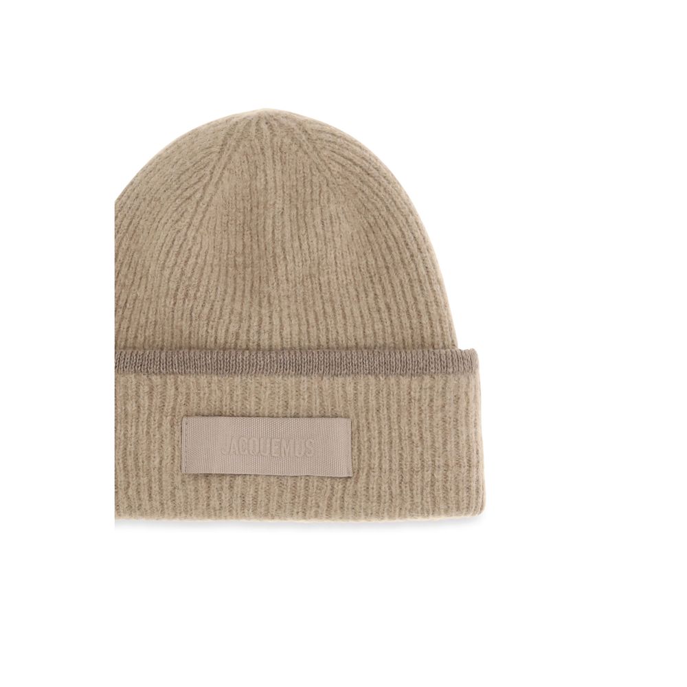 Jacquemus JAACU00666AK00227150BB Ribbed Alpaca Beanie — Beige, view 3