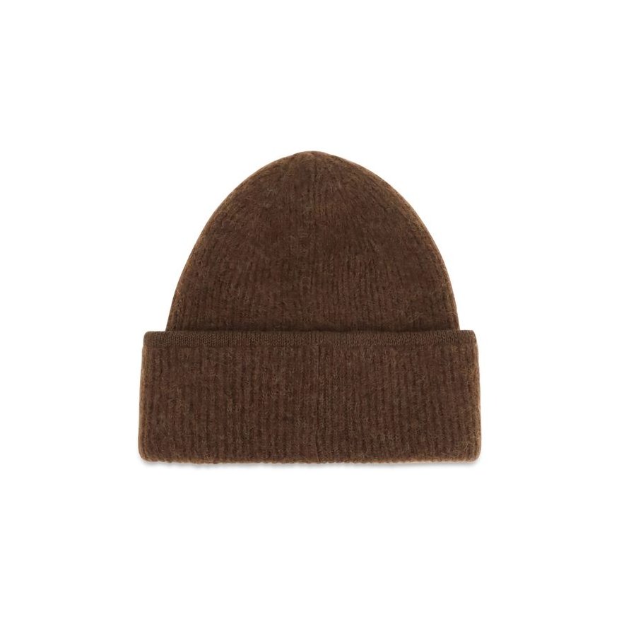 Jacquemus JAACU00666AK00227850BB Alpaca Blend Ribbed Beanie — Brown, view 2