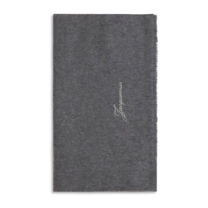 Jacquemus Merino Wool Scarf — Gray by Jacquemus