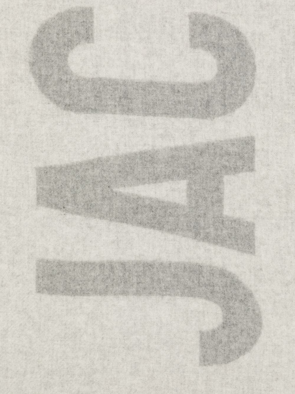 JACQUEMUS Logo Intarsia Virgin Wool Scarf — Grey, view 2