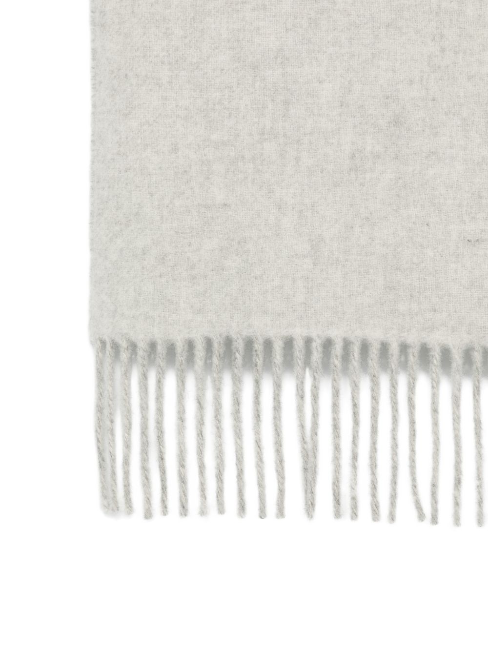 JACQUEMUS Logo Intarsia Virgin Wool Scarf — Grey, view 3