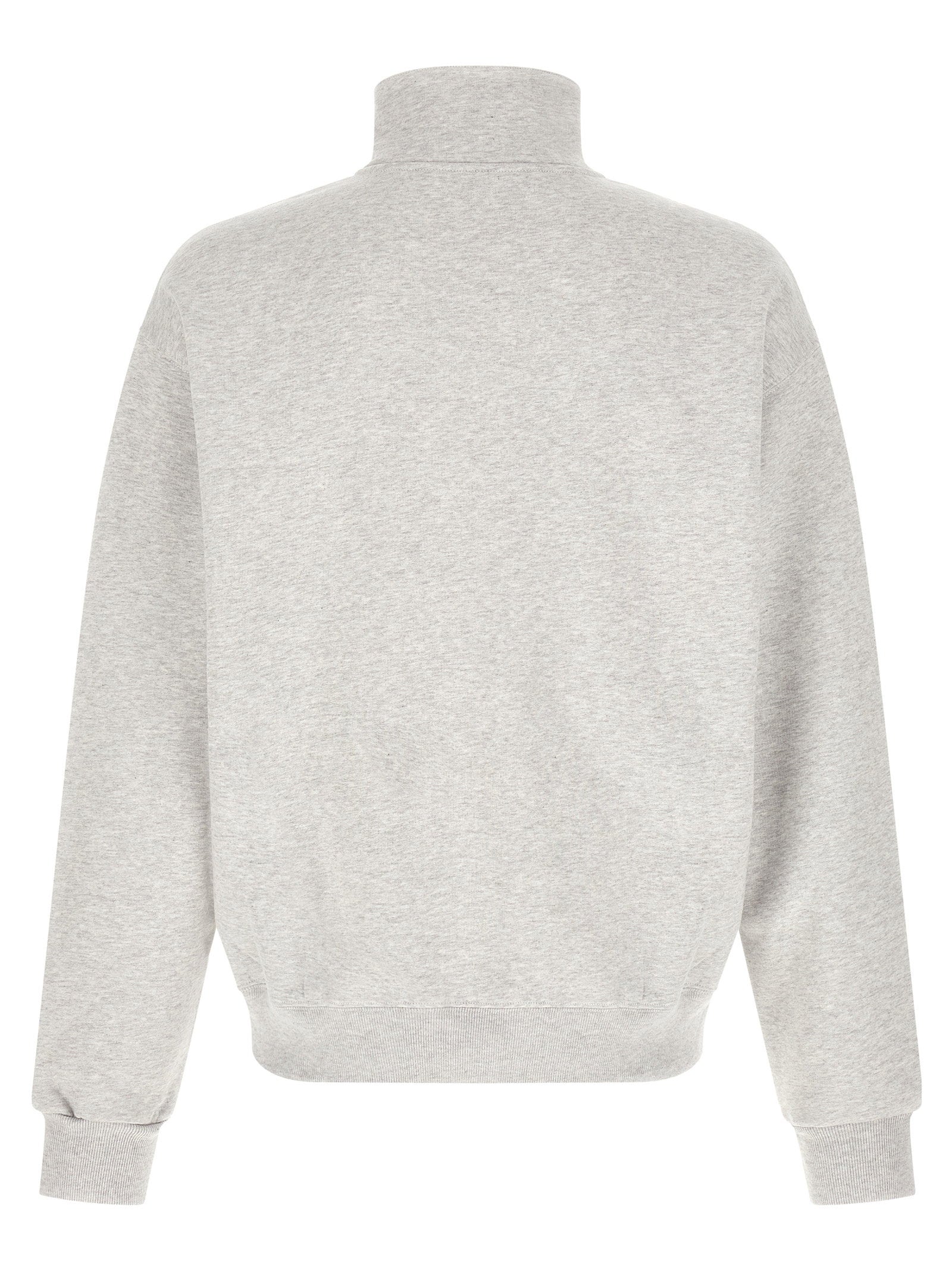 Jacquemus Cotton Fleece Logo Patch Sweatshirt — Grey, view 2