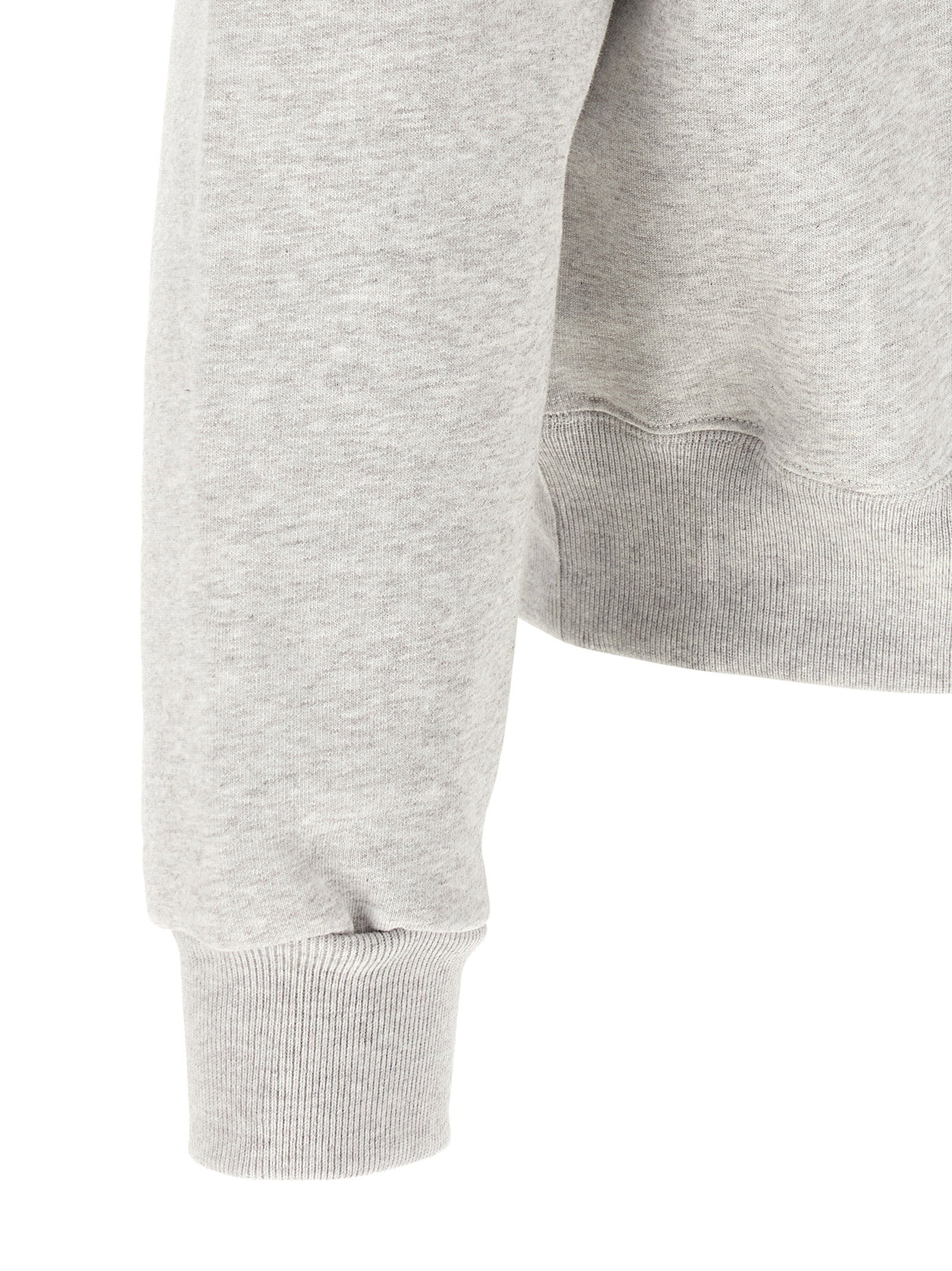 Jacquemus Cotton Fleece Logo Patch Sweatshirt — Grey, view 4
