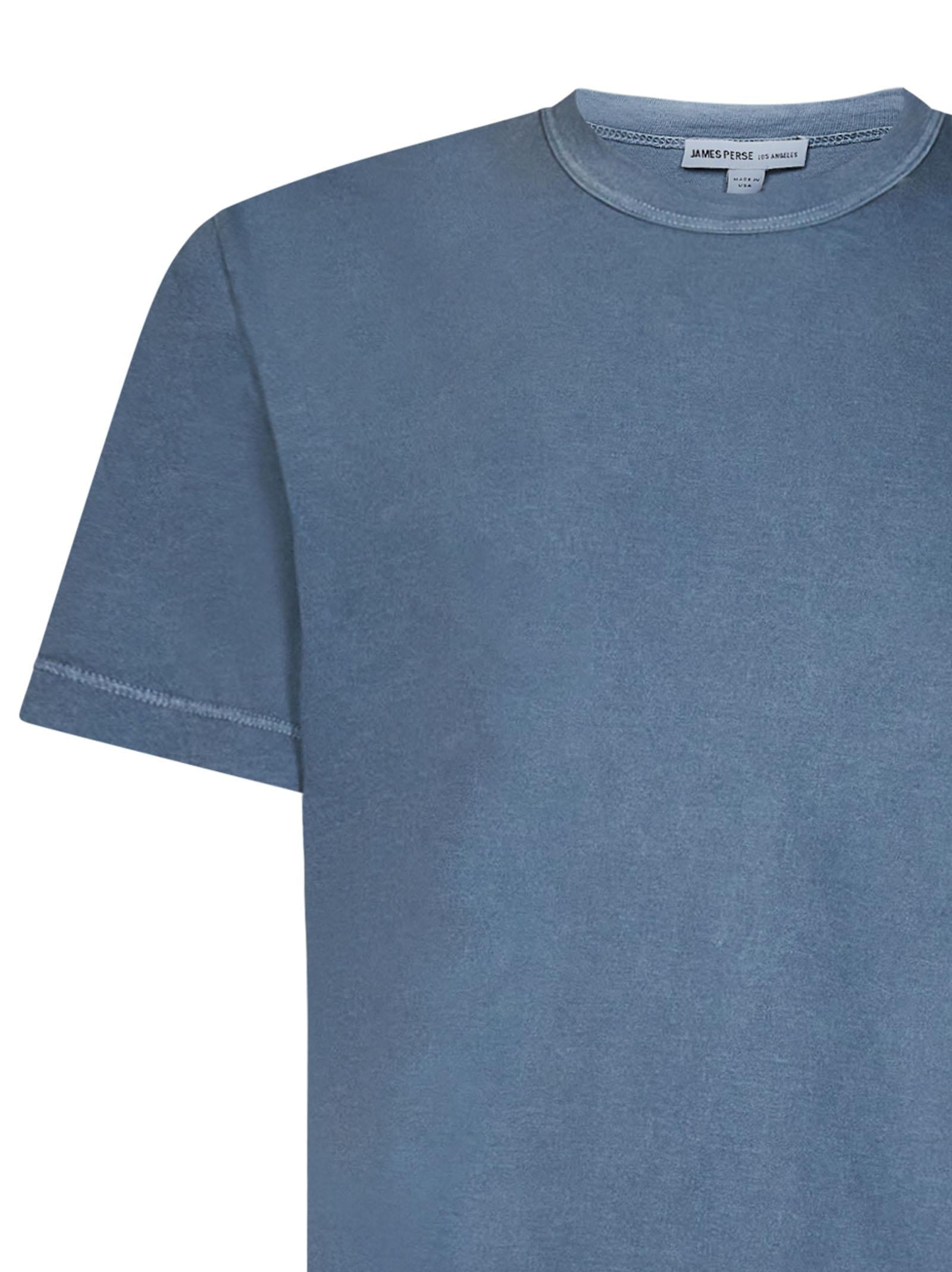 James Perse Garment-Dyed Cotton T-Shirt — Blue, view 2