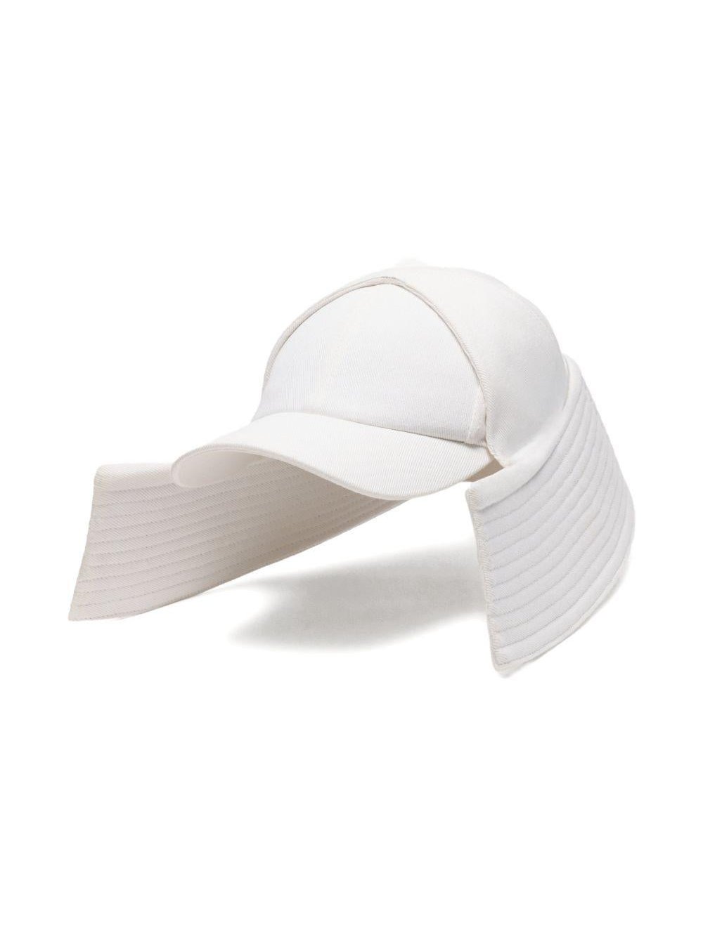 Jean Paul Gaultier AC114W088 Cotton Visor — White, view 2