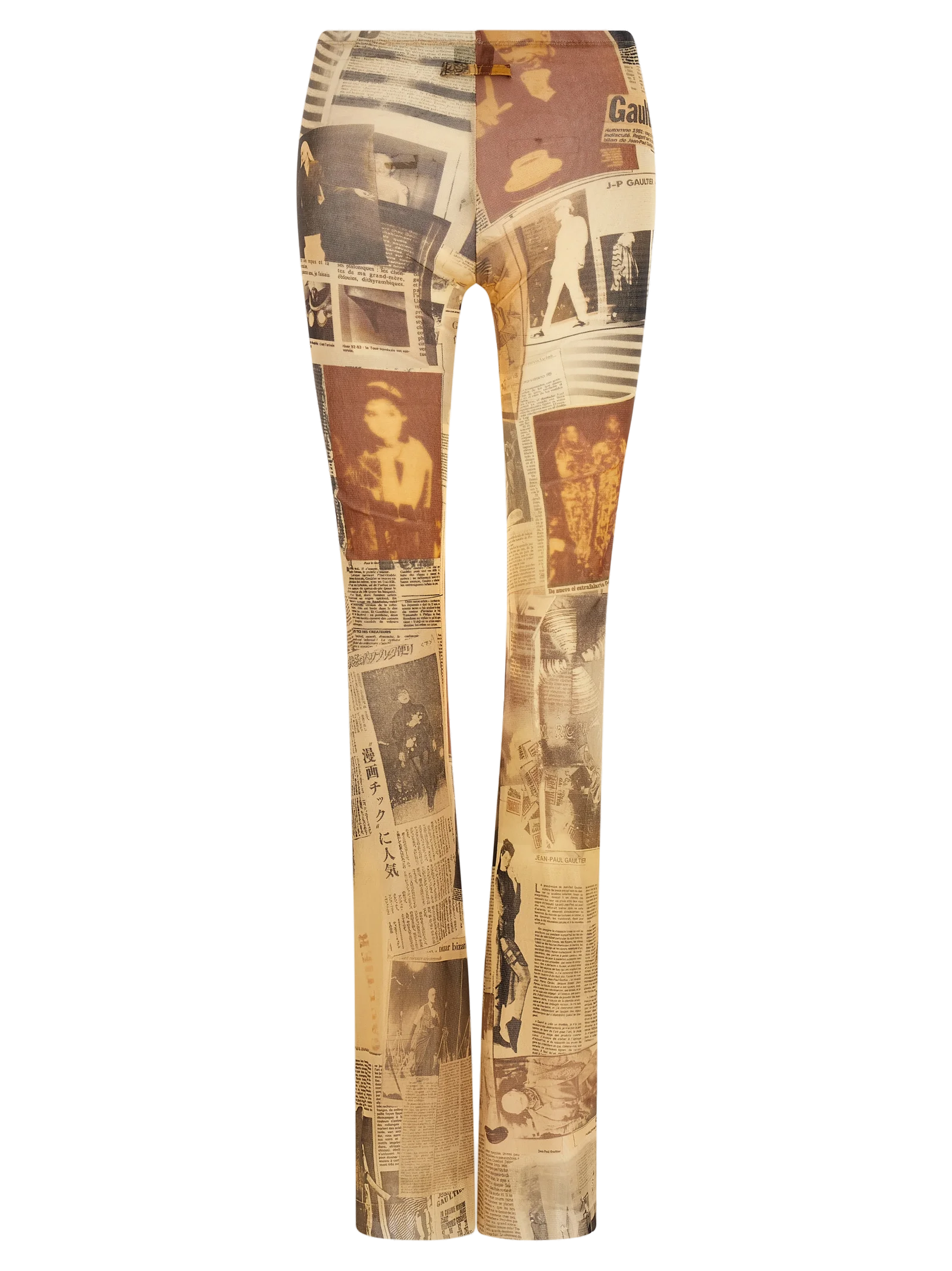 Jean Paul Gaultier Journal-Print Polyamide Trousers — Multicolor, view 2