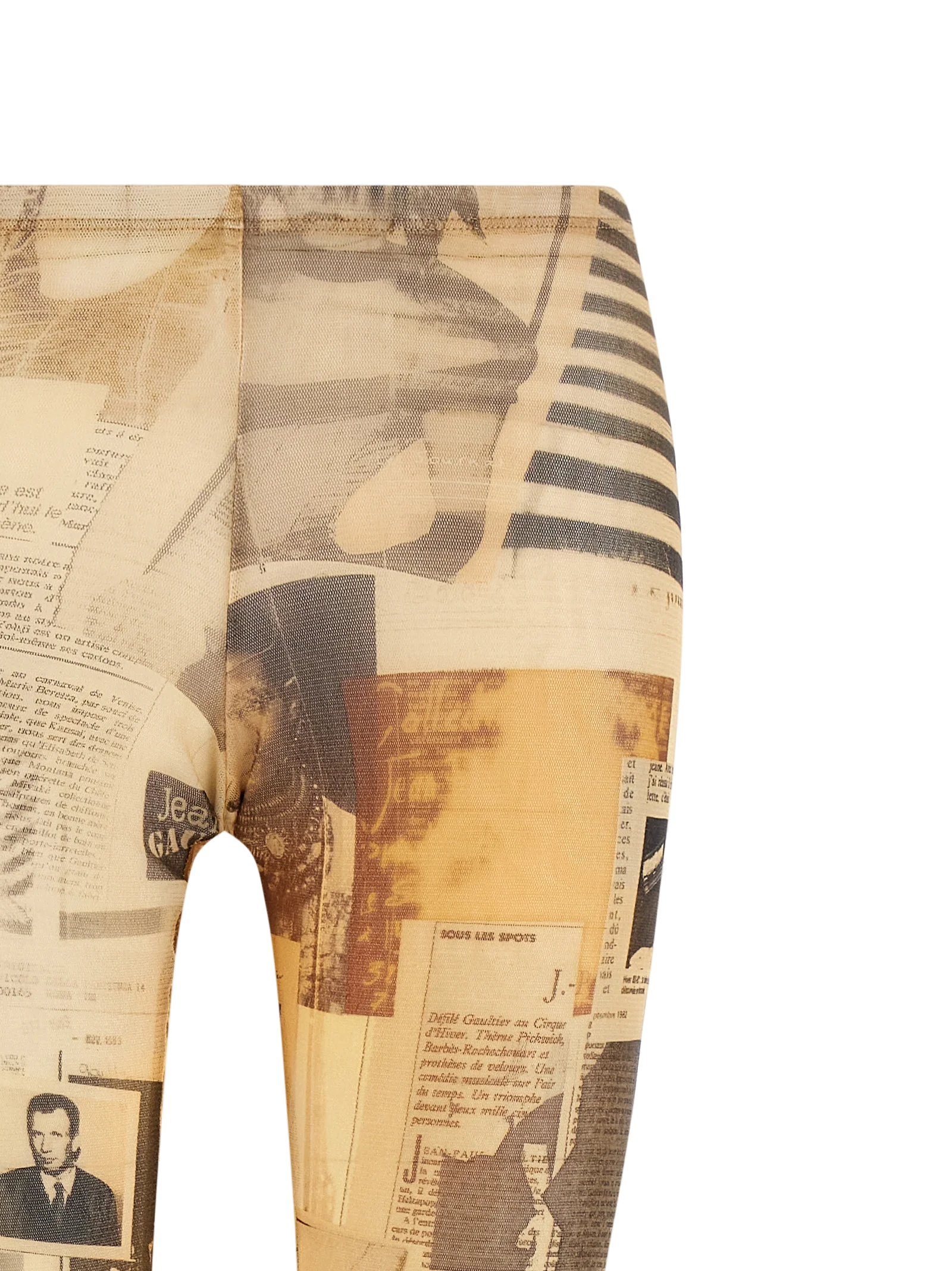 Jean Paul Gaultier Journal-Print Polyamide Trousers — Multicolor, view 3
