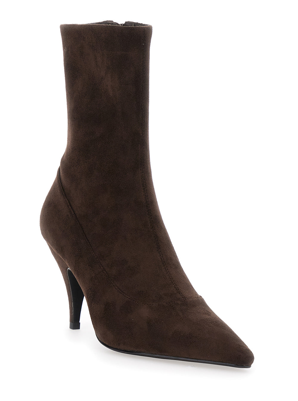 Jeffrey Campbell Pointed-Toe Stiletto Ankle Boot — Brown, view 2
