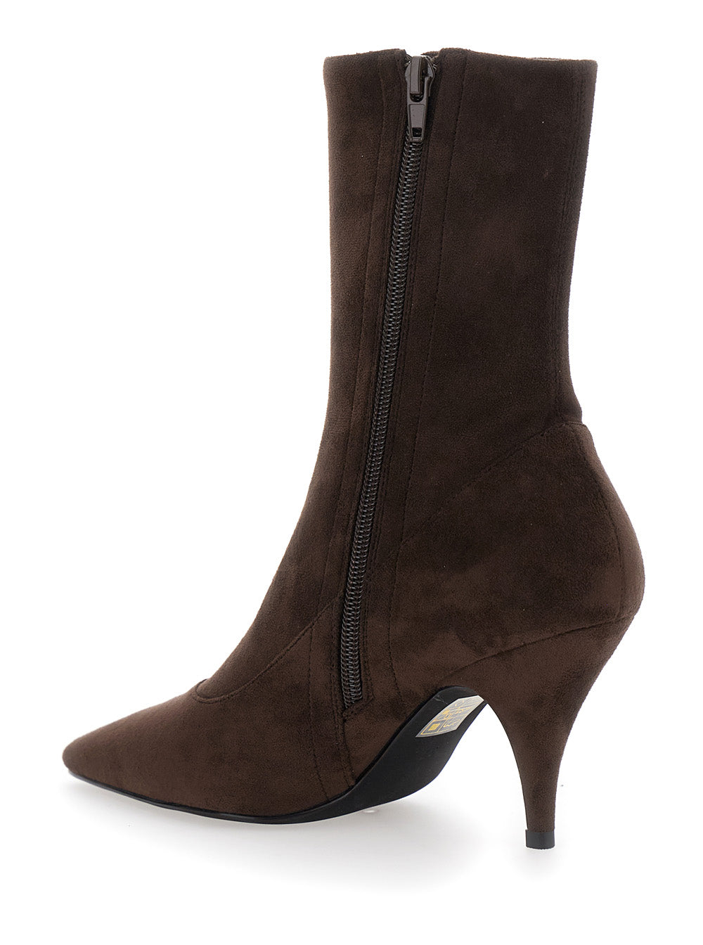 Jeffrey Campbell Pointed-Toe Stiletto Ankle Boot — Brown, view 3