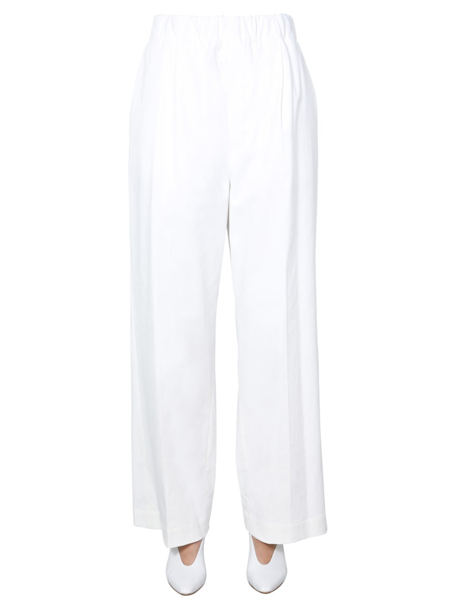 Jejia Wide Leg Trousers — White, view 2
