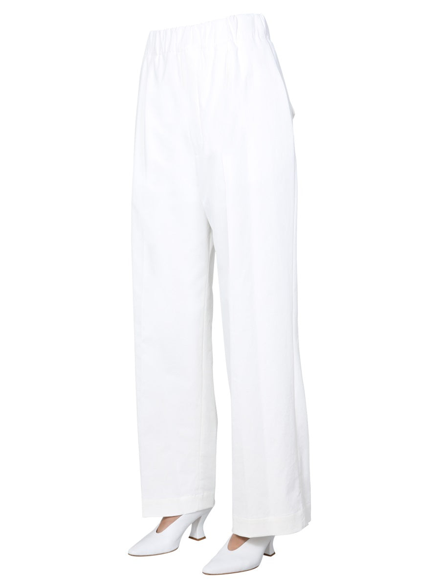 Jejia Wide Leg Trousers — White, view 3
