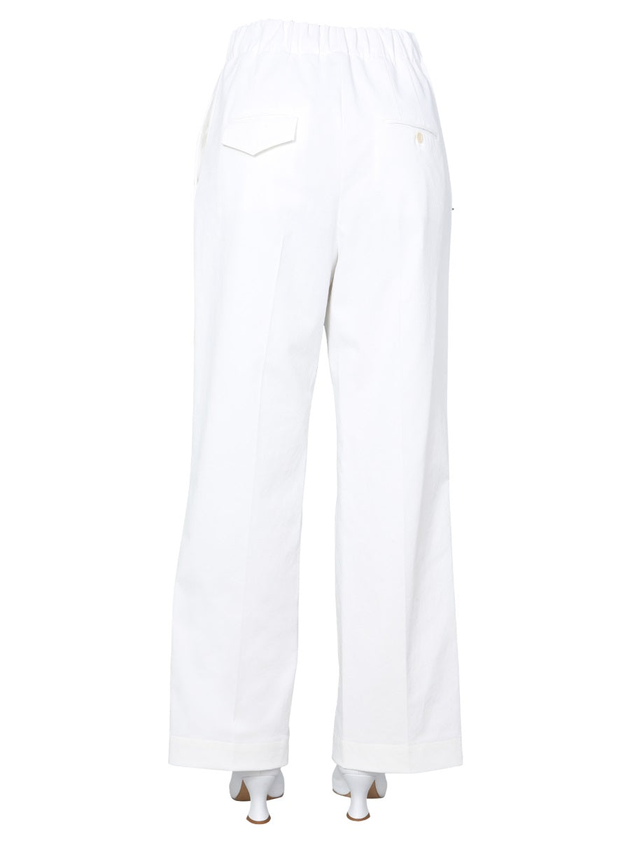 Jejia Wide Leg Trousers — White, view 4