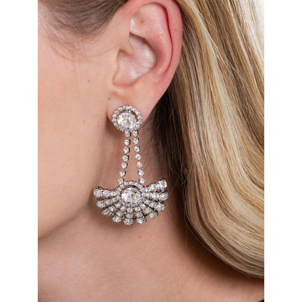 Jennifer Behr Cryst Earrings — Silver, view 2
