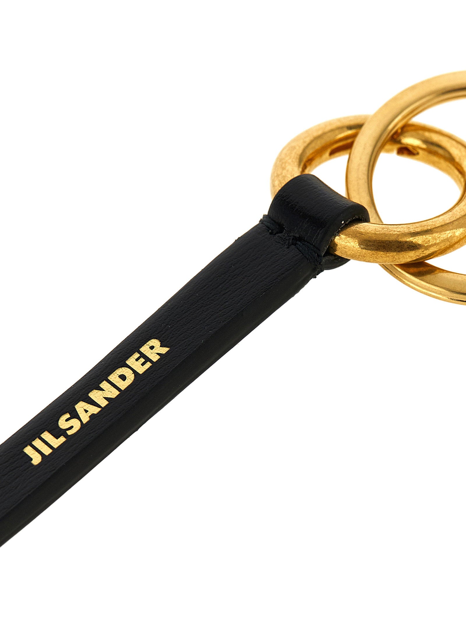 Jil Sander Logo Keyring — Black, view 3