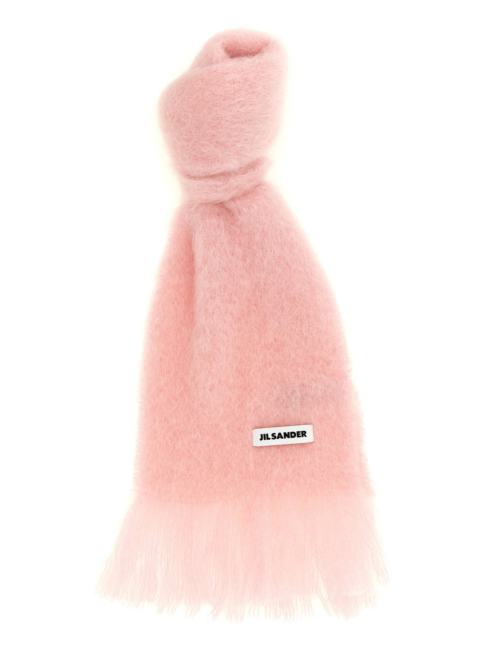 Jil Sander Mohair Wool Blend Scarf — Pink by Jil Sander