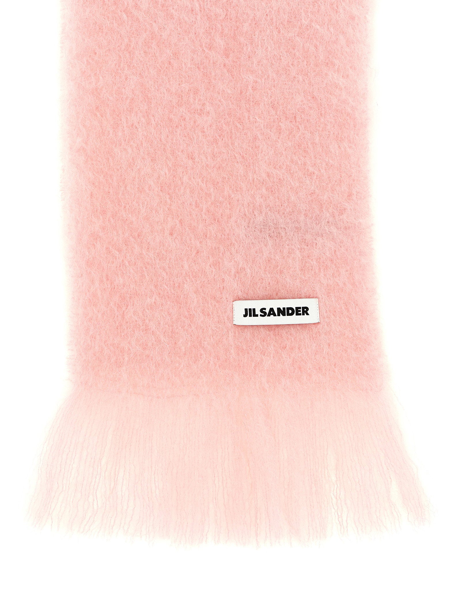 Jil Sander Mohair Wool Blend Scarf — Pink, view 2