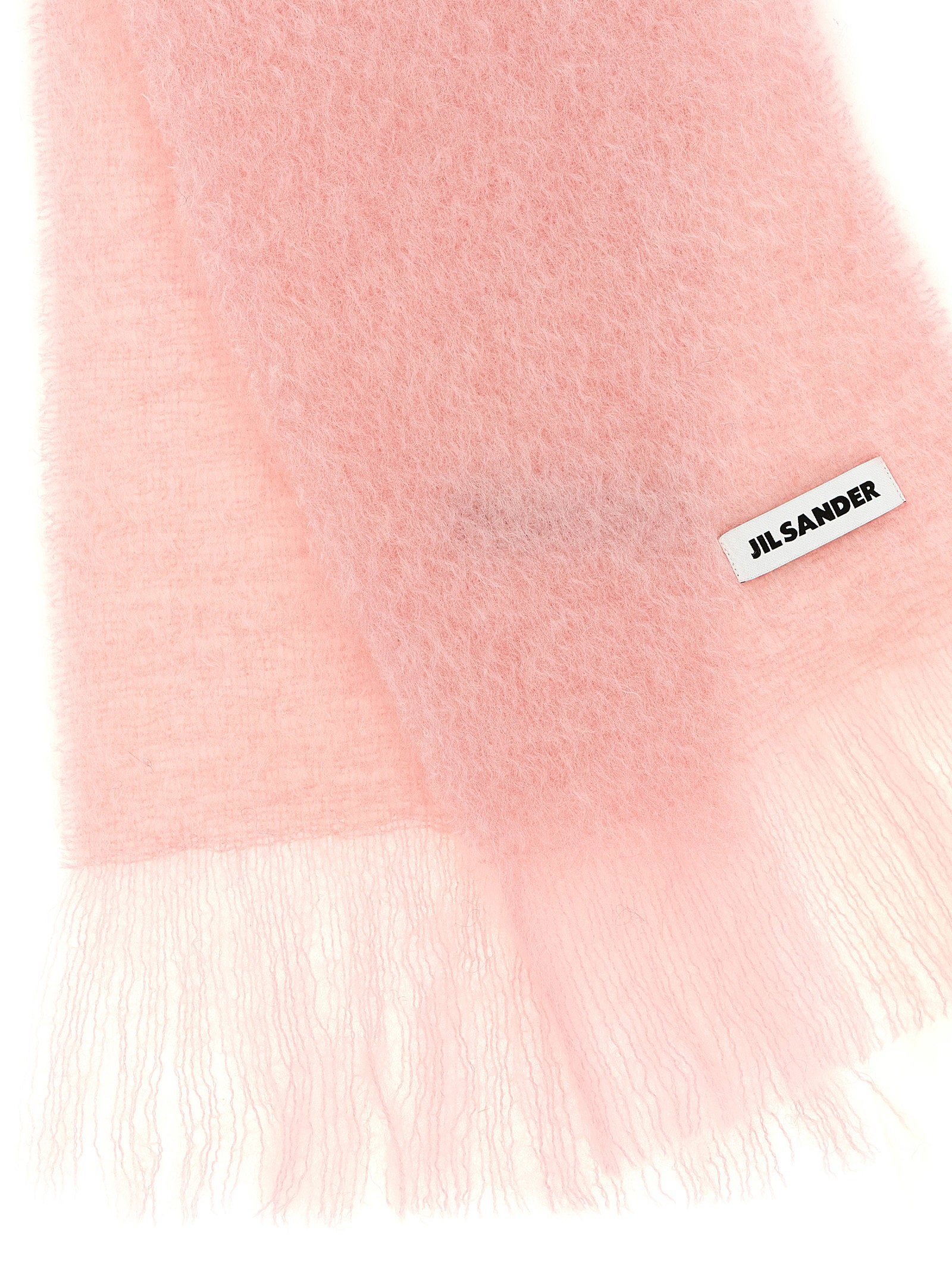 Jil Sander Mohair Wool Blend Scarf — Pink, view 3