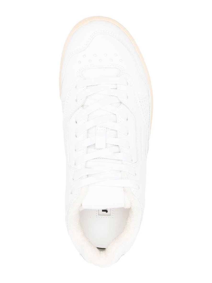 Jil Sander Panelled Leather Sneaker — White, view 4