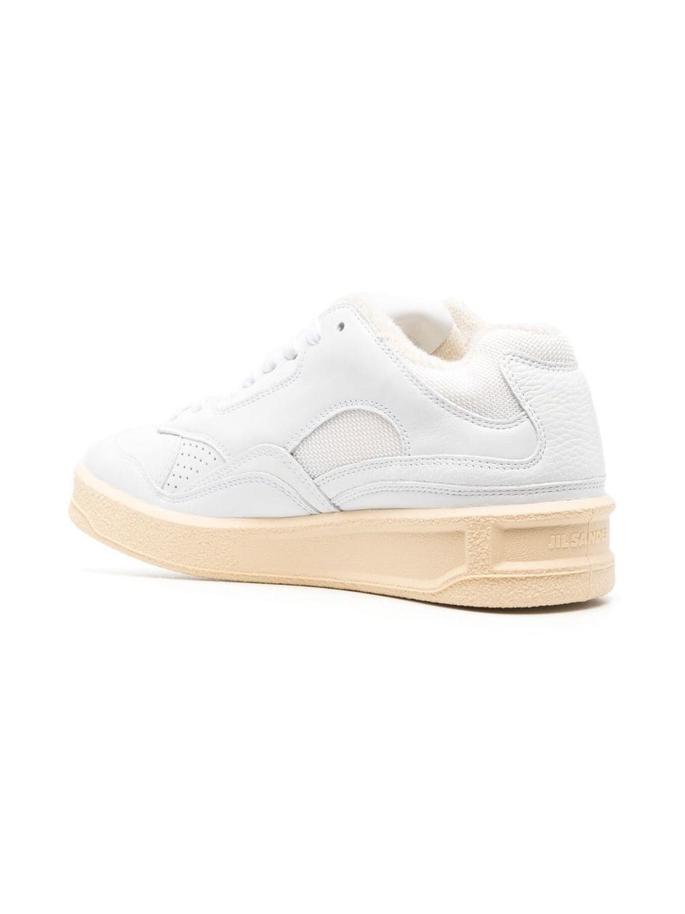 Jil Sander Perforated Calf Leather Sneaker — White, view 2