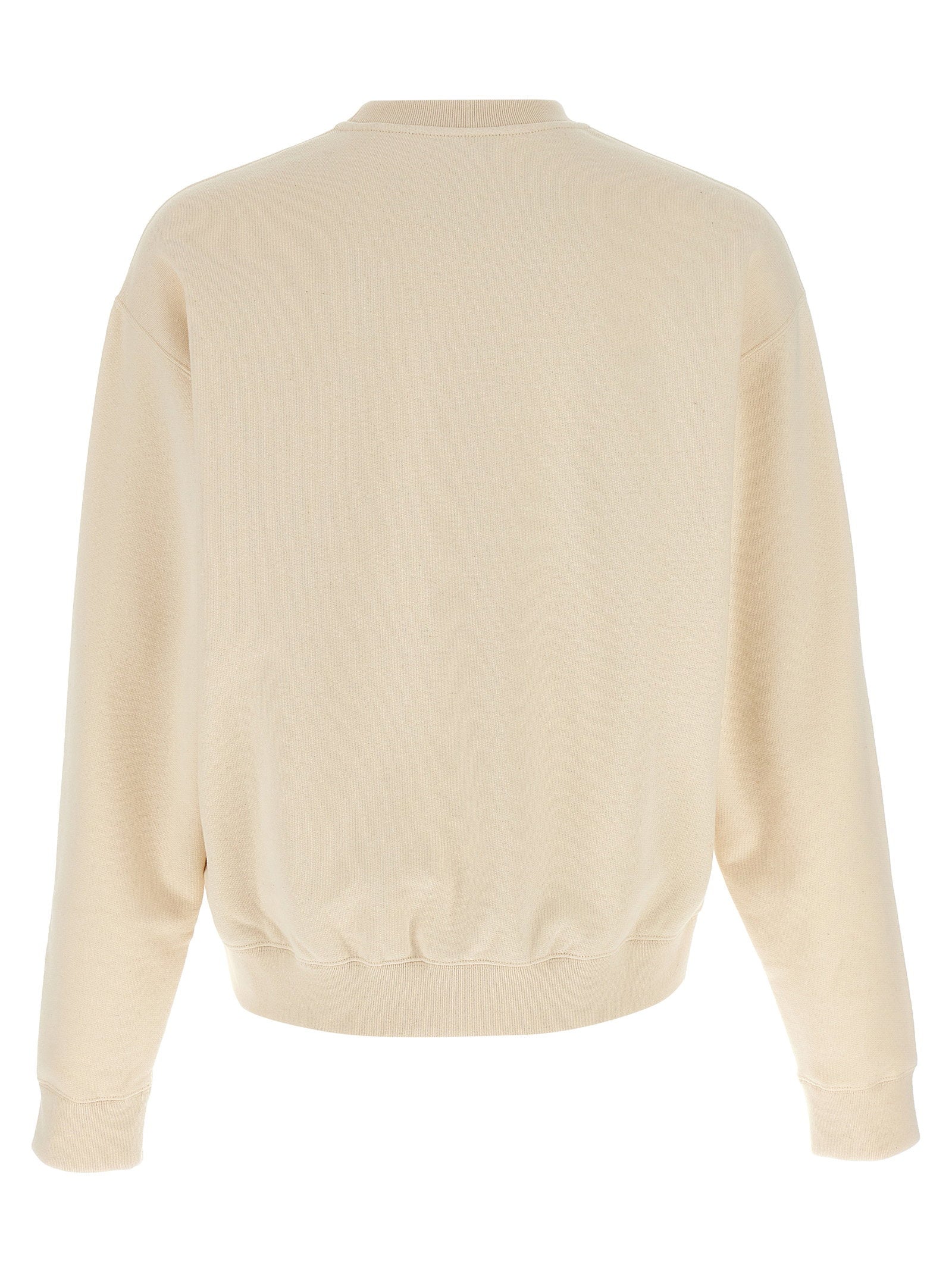 Jil Sander Logo-Embroidered Sweatshirt — Cream, view 2
