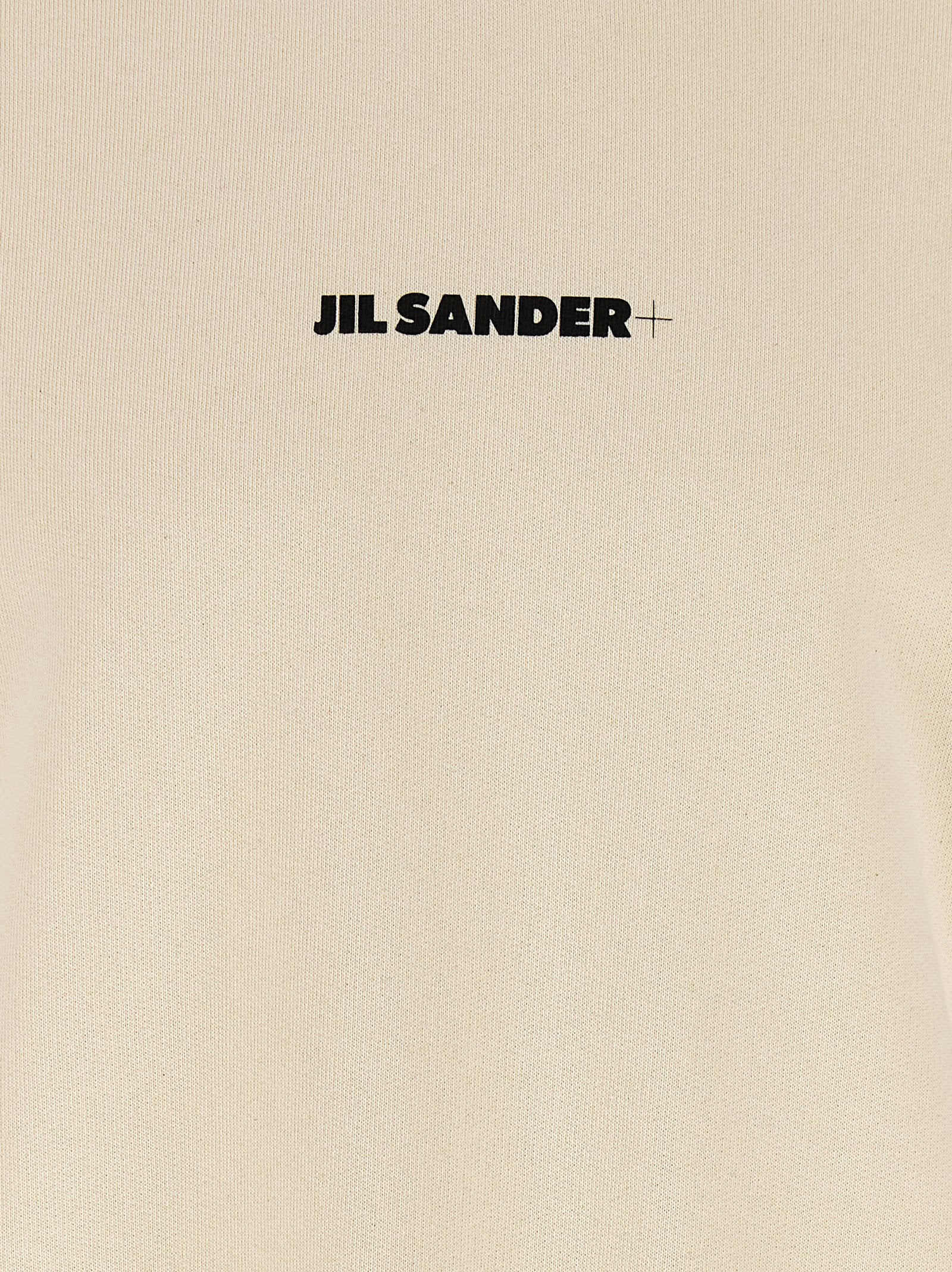 Jil Sander Logo-Embroidered Sweatshirt — Cream, view 4