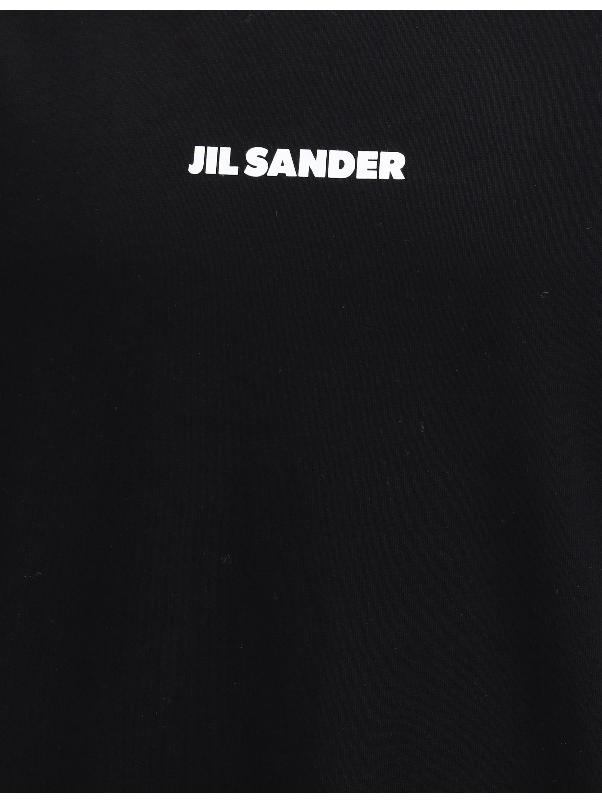 Jil Sander Logo-Printed Cotton T-Shirt — Black, view 3