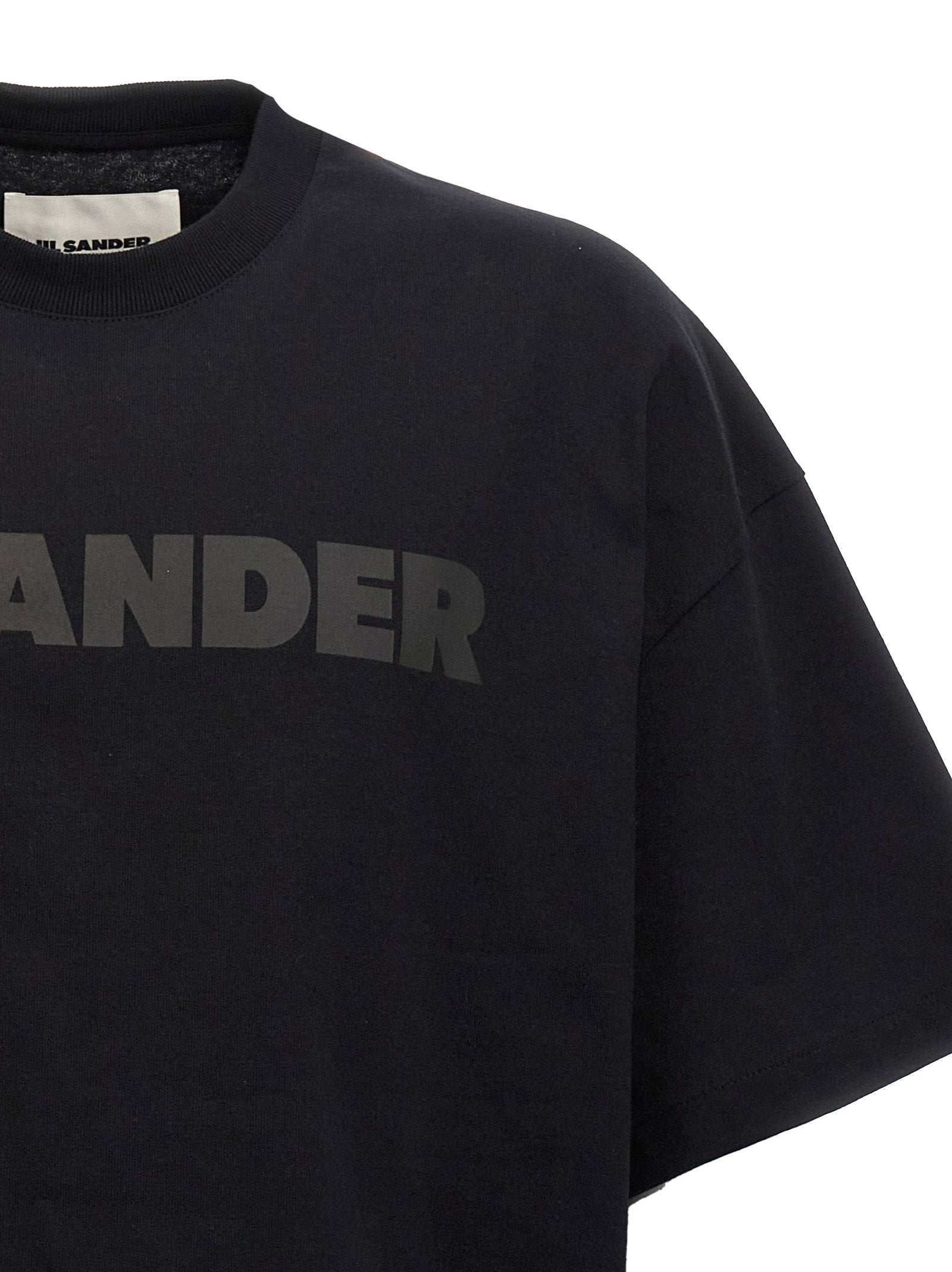 Jil Sander Logo-Print T-shirt — Black, view 3