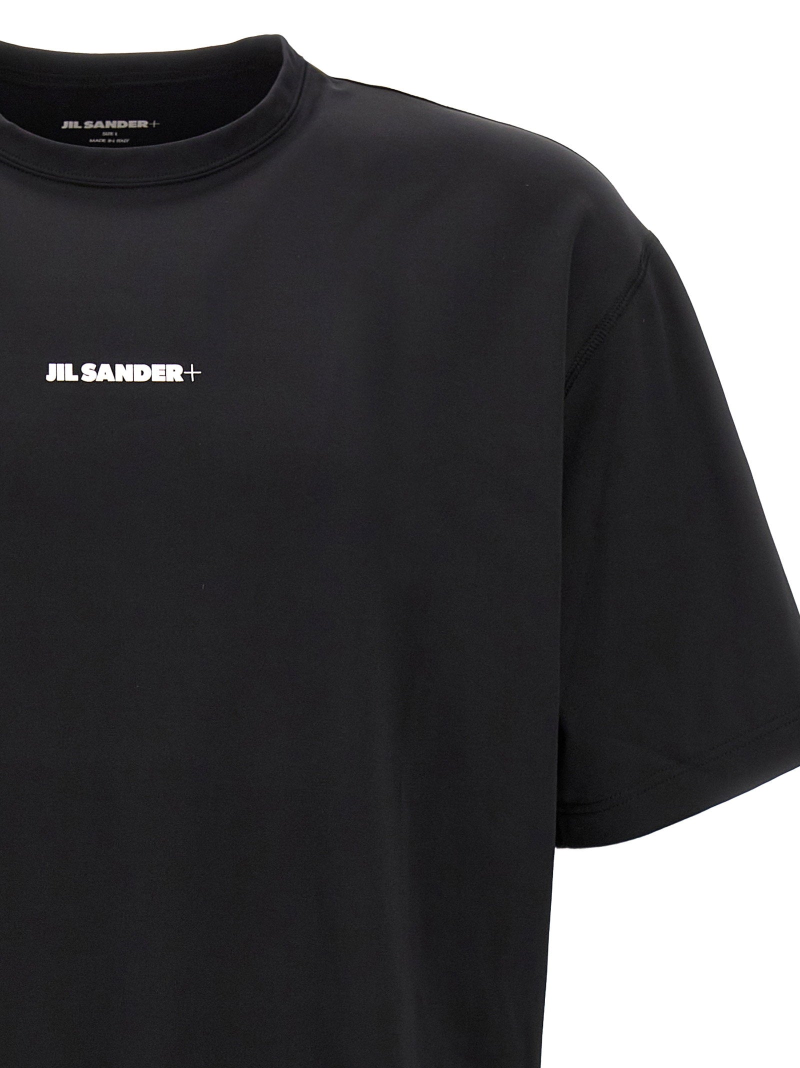 Jil Sander Logo-Print Technical T-shirt — Black, view 3
