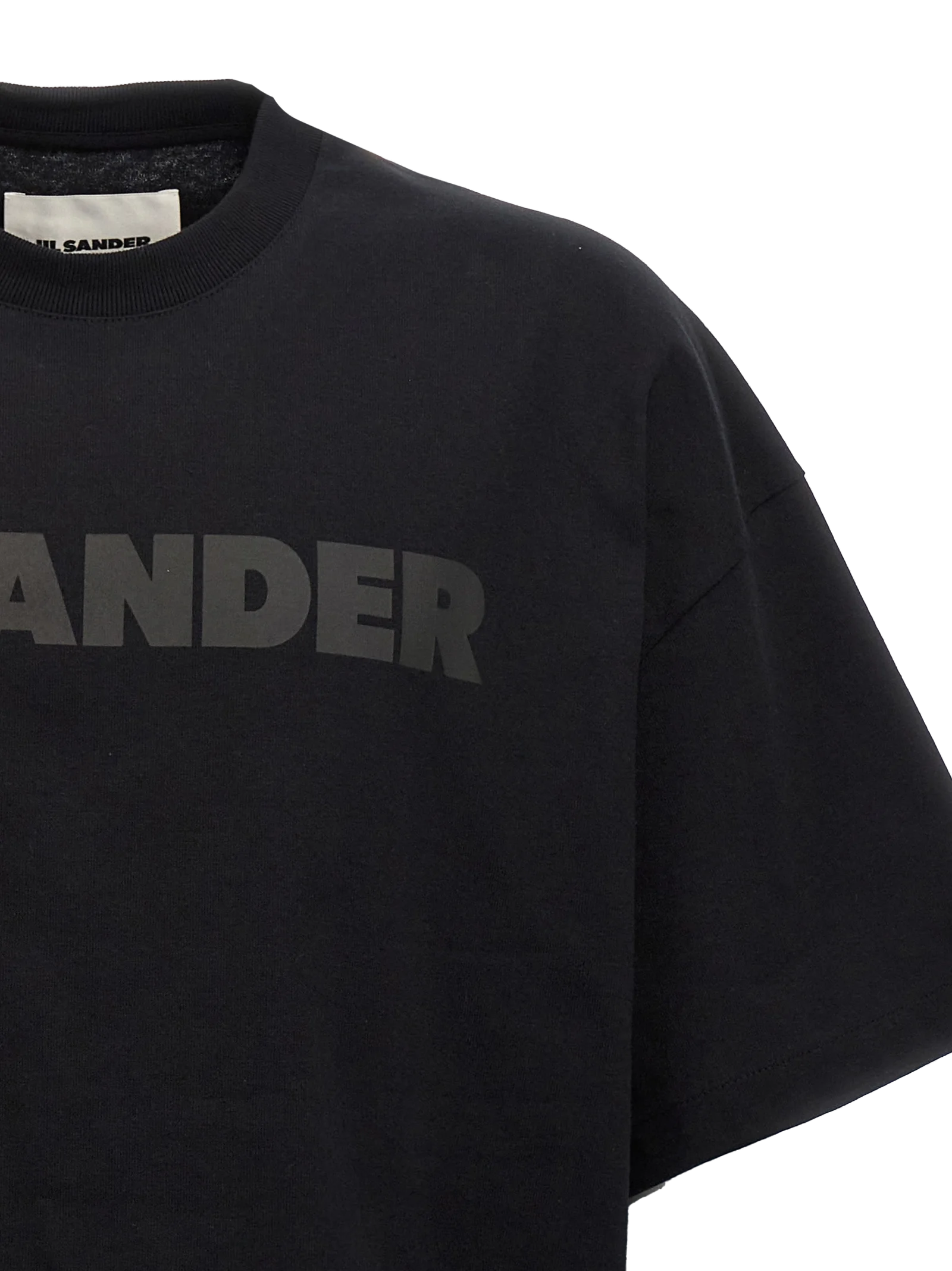 Jil Sander Logo-Print T-Shirt — Black, view 3