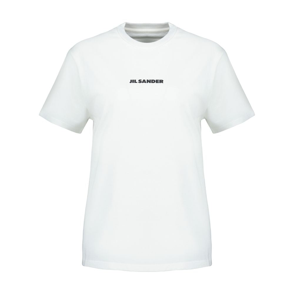 Jil Sander Cotton Crew Neck T-Shirt — White, view 2