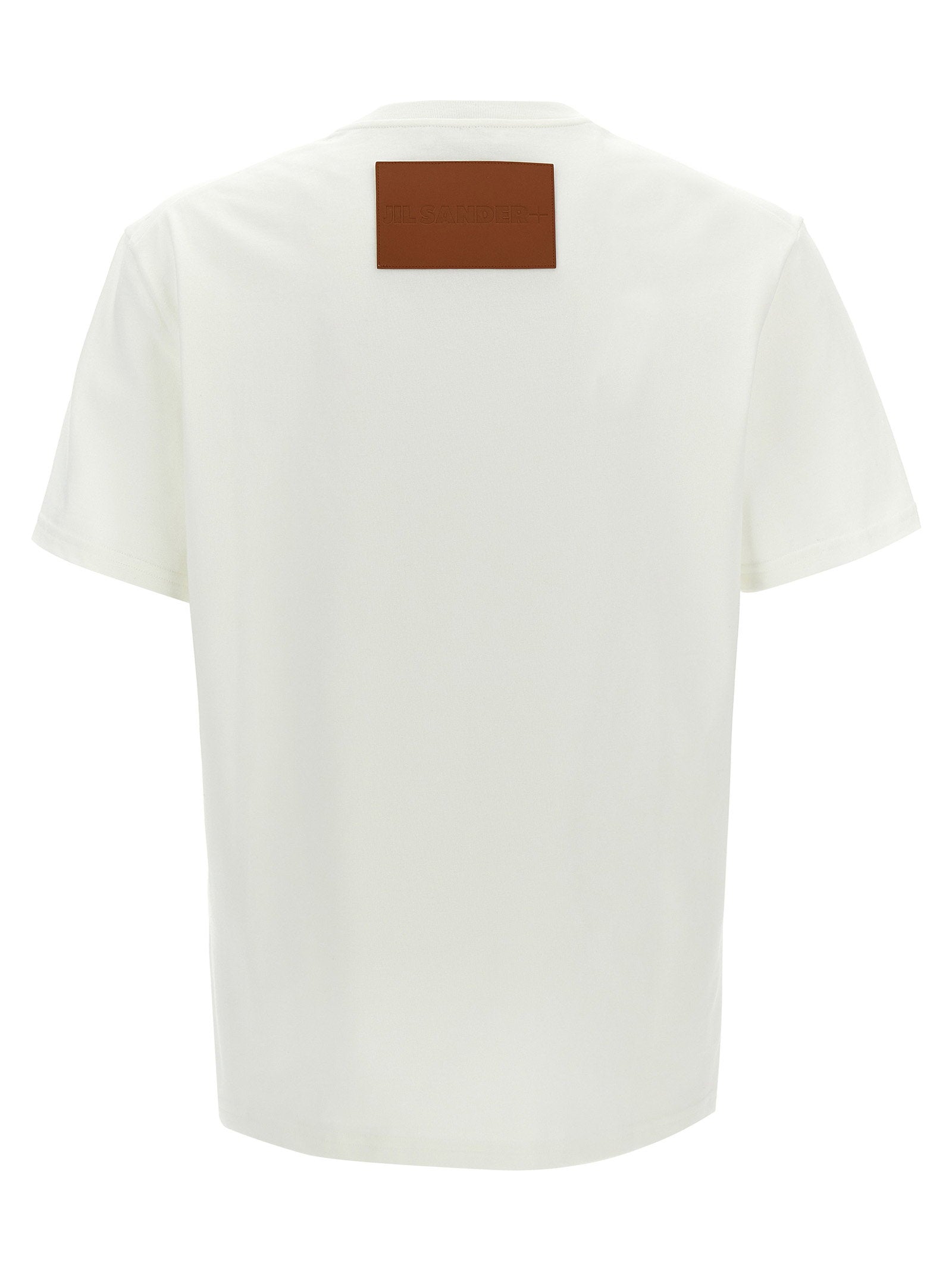 Jil Sander Logo-Patch Cotton T-Shirt — White, view 2