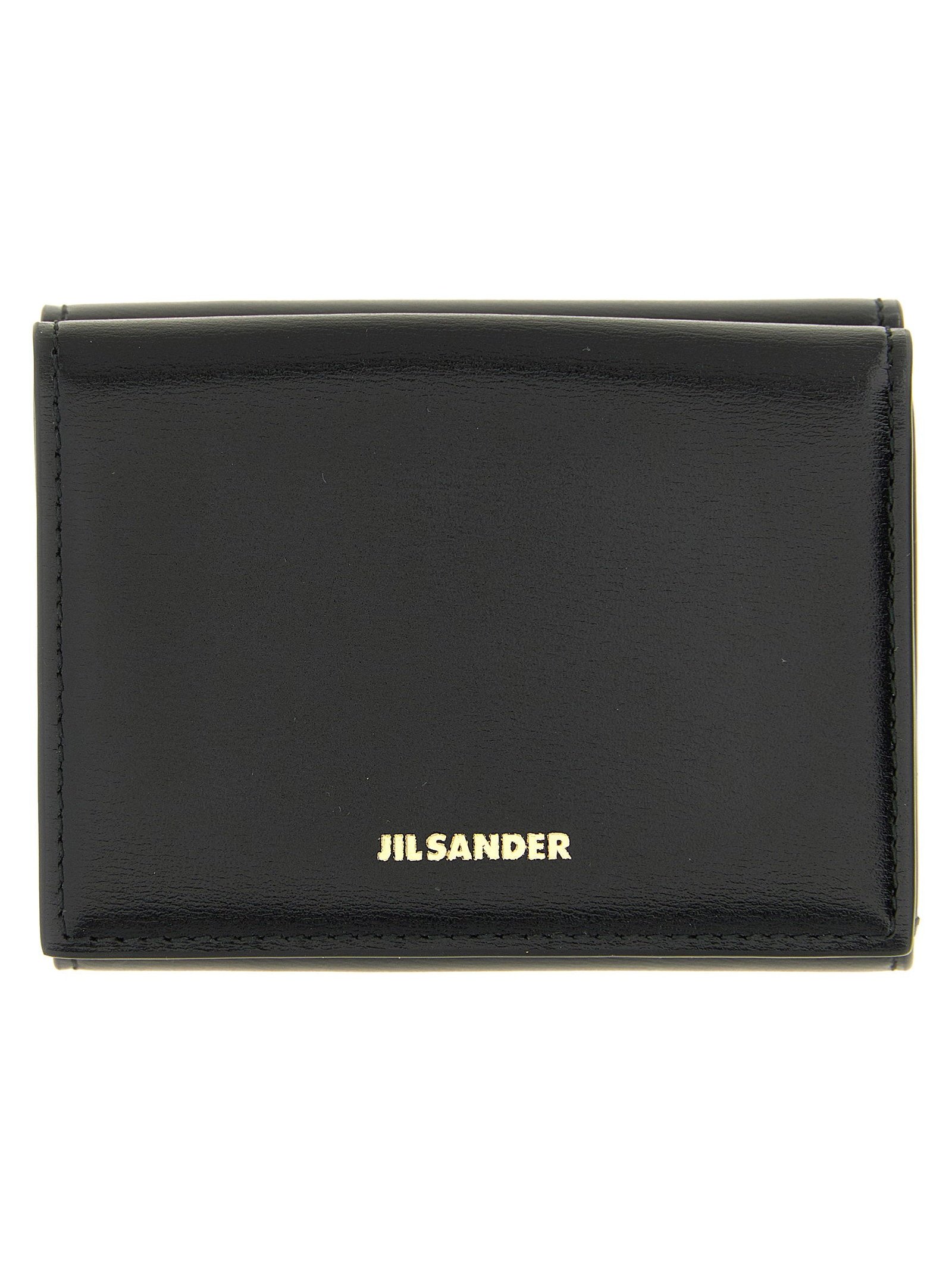 Jil Sander Nappa Leather Tri-Fold Wallet — Black by Jil Sander
